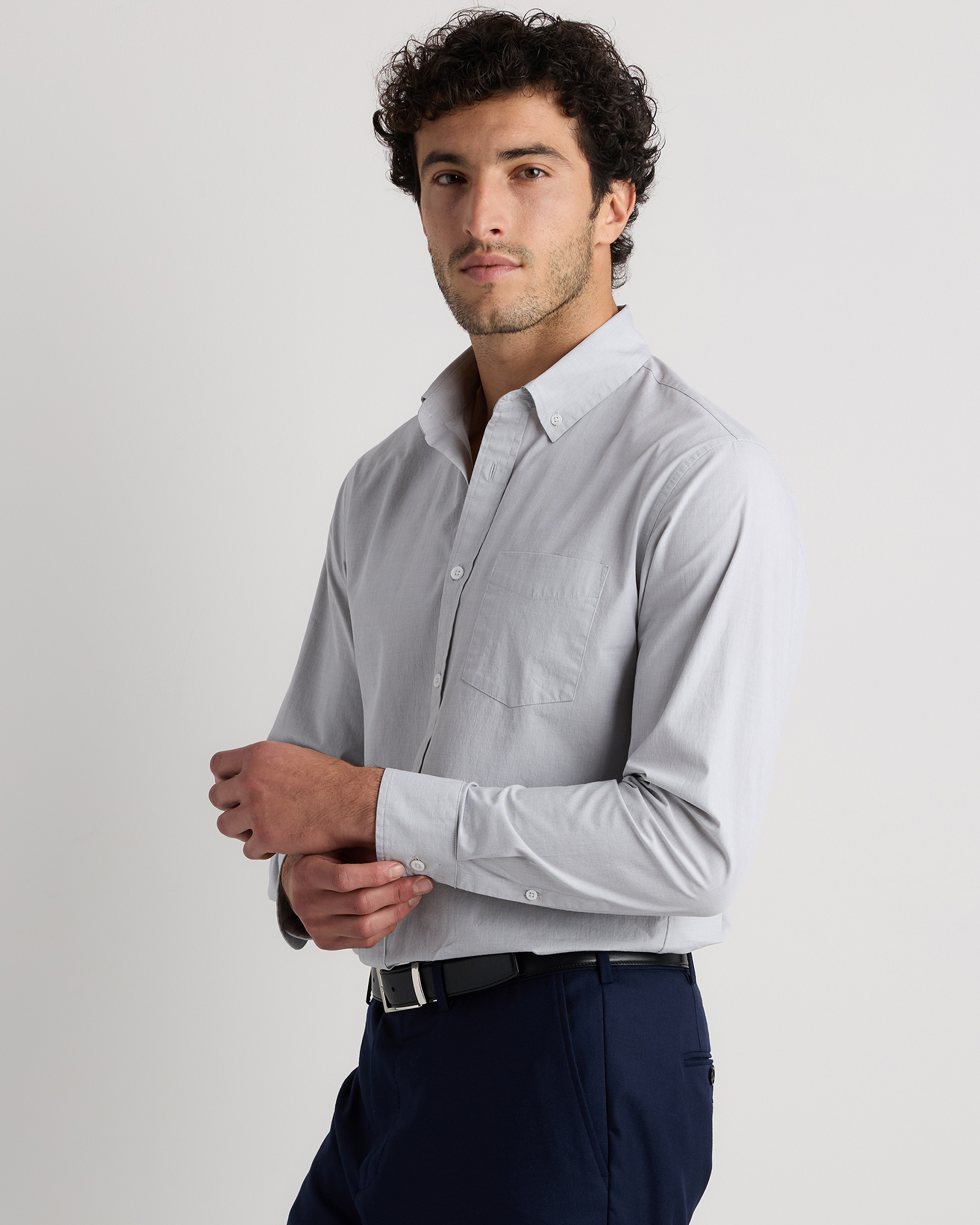 Organic Cotton Stretch Poplin Shirt — Image 27