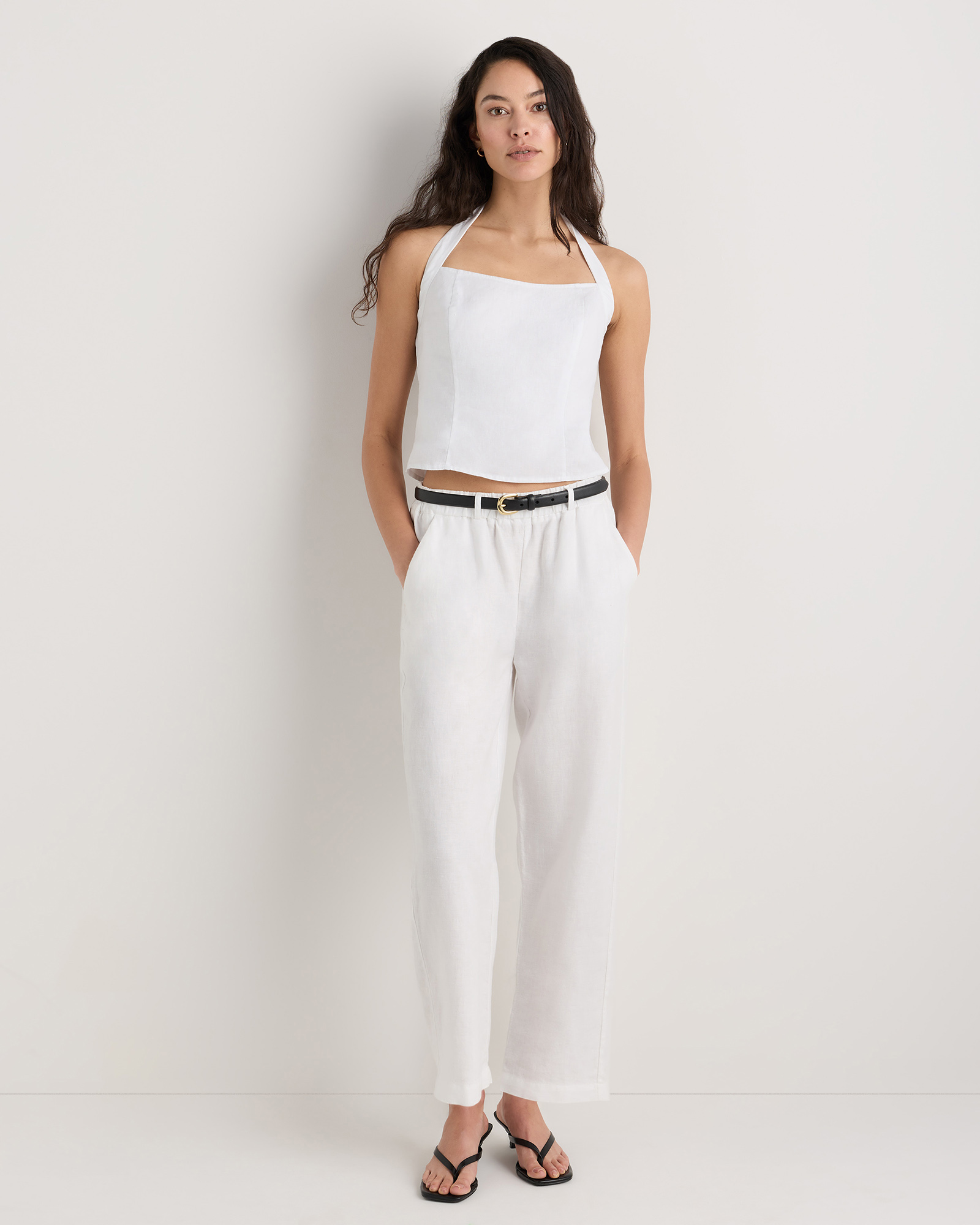100% European Linen Halter Top — Image 14
