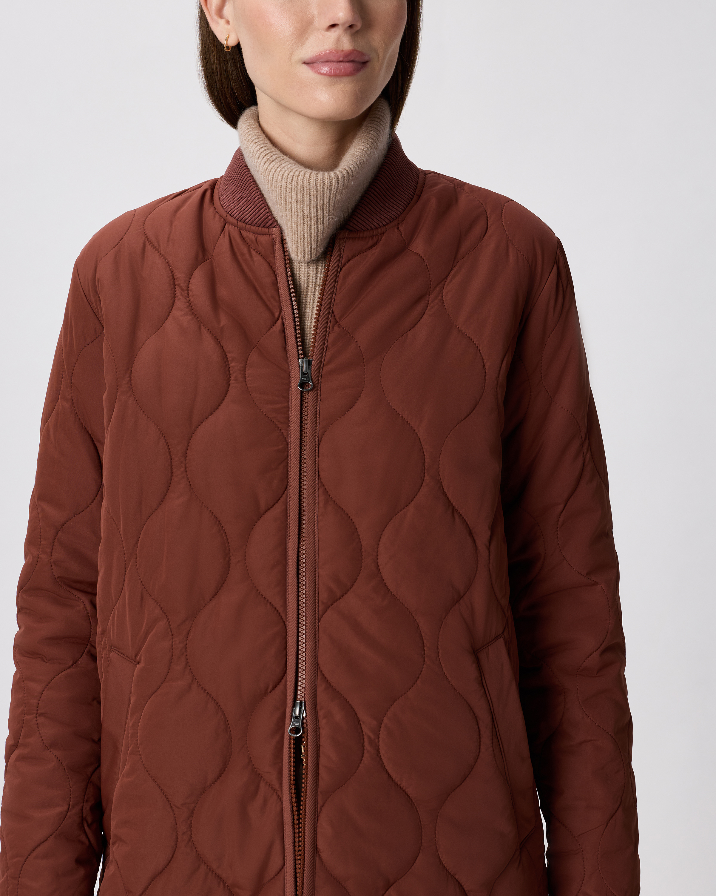 Featherless Quilted Puffer Long Coat — Image 3