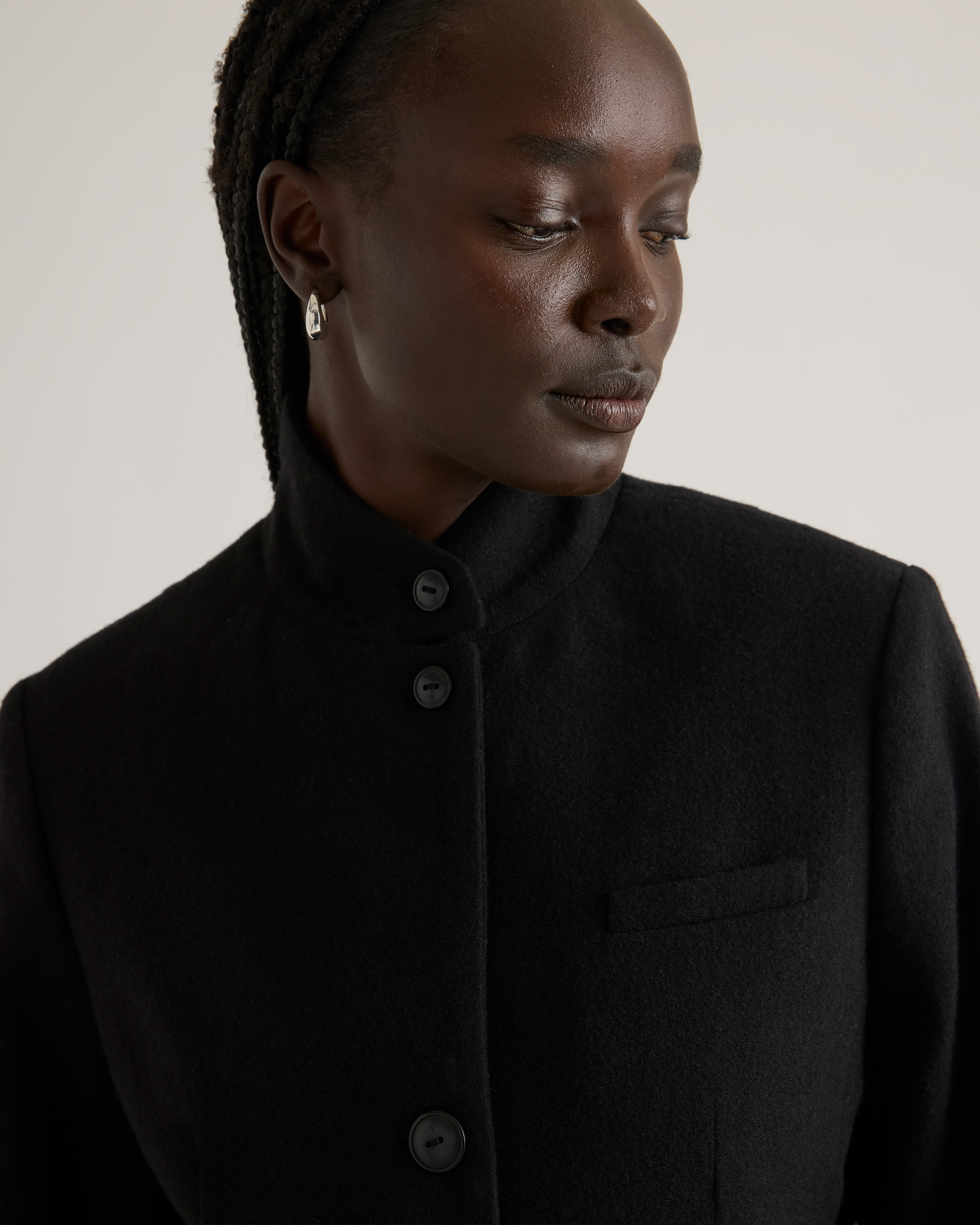 Italian Wool Stand Collar Blazer — Image 8