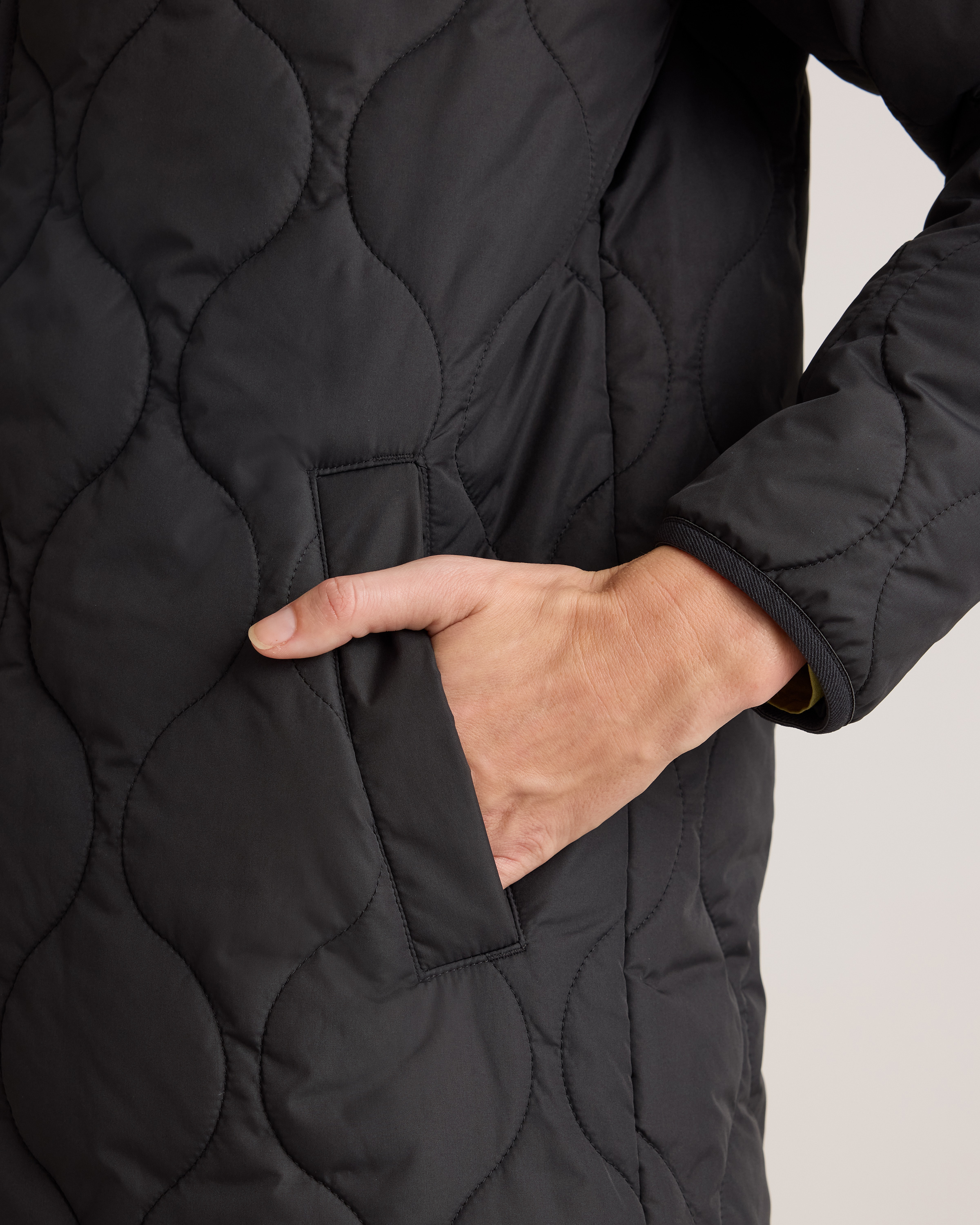 Featherless Quilted Puffer Long Coat — Image 6
