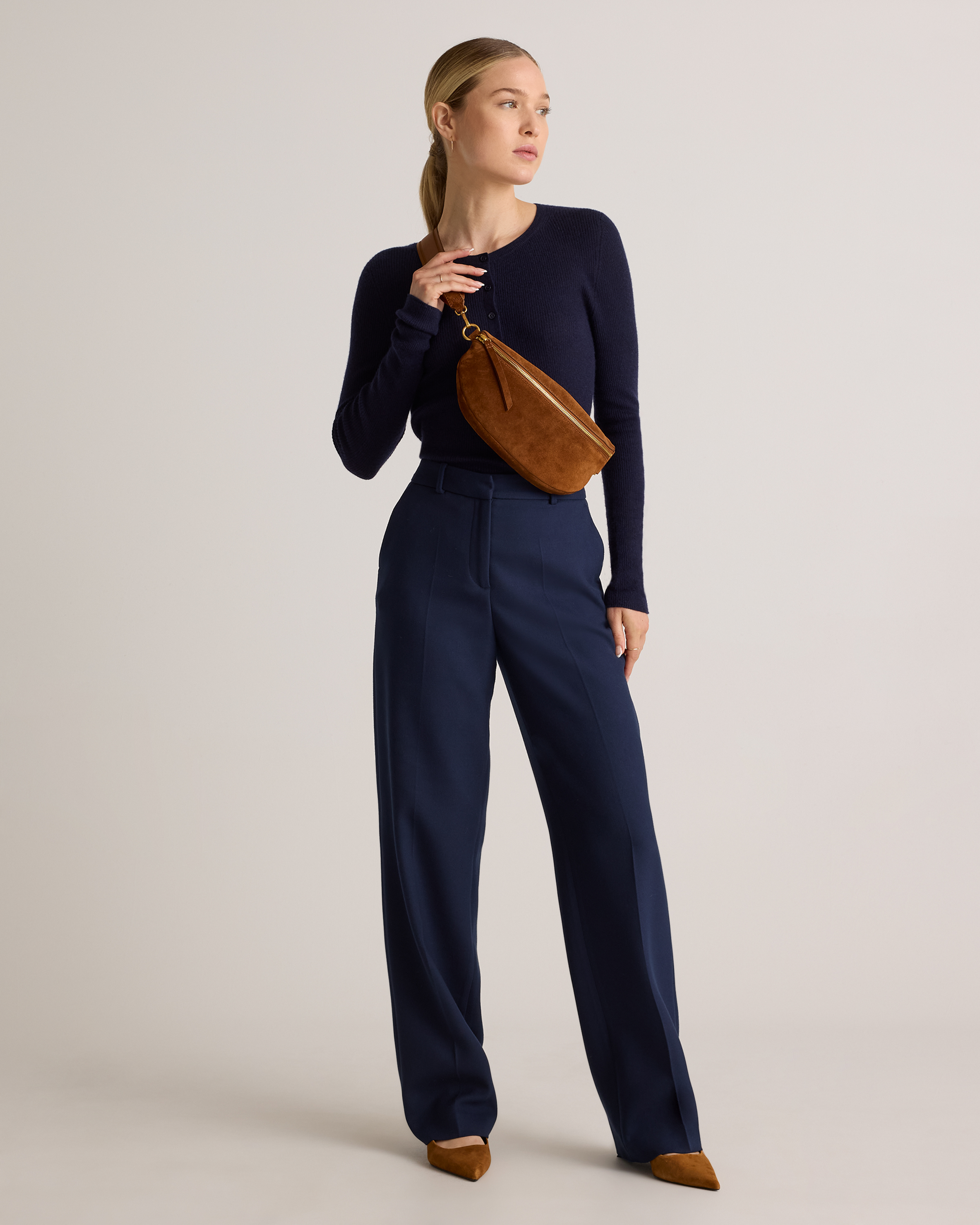 Italian Suede Sling Bag — Image 16