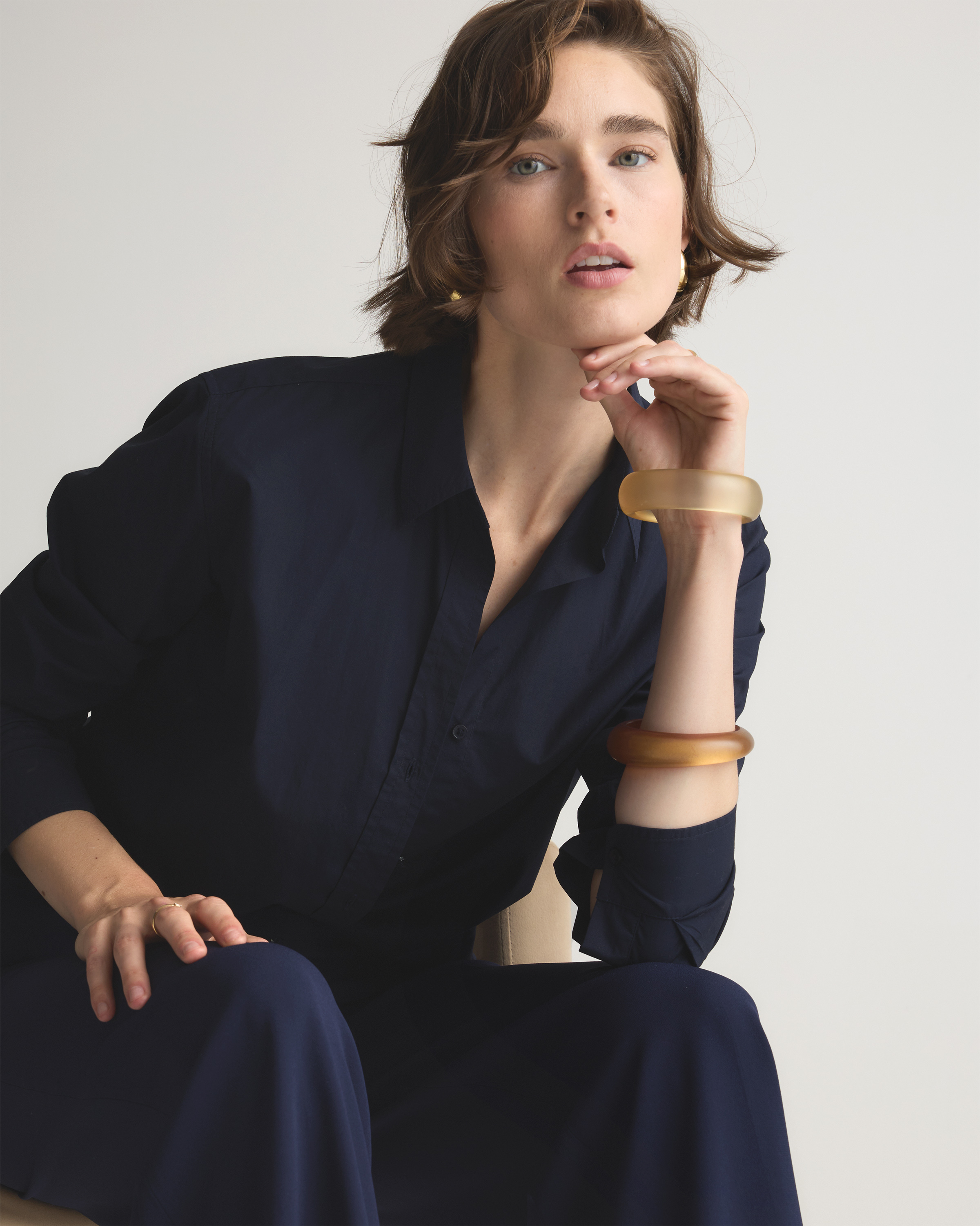 100% Organic Cotton Poplin Long Sleeve Shirt — Image 23