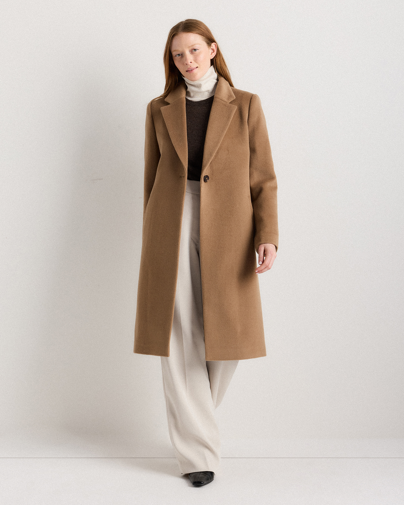 Wool Cashmere Classic Single-Breasted Coat — Image 17