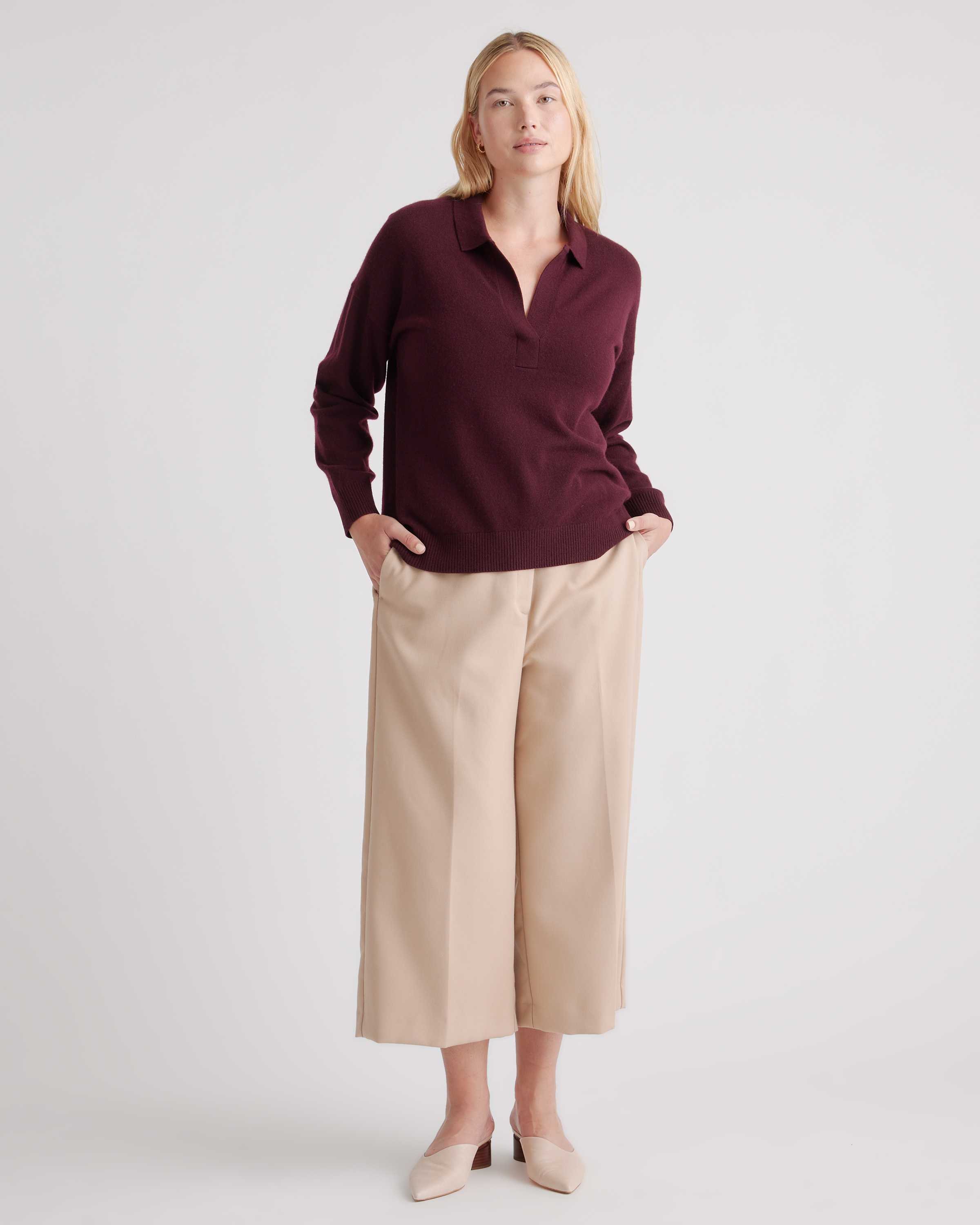 Mongolian Spring Cashmere Polo Sweater — Image 16