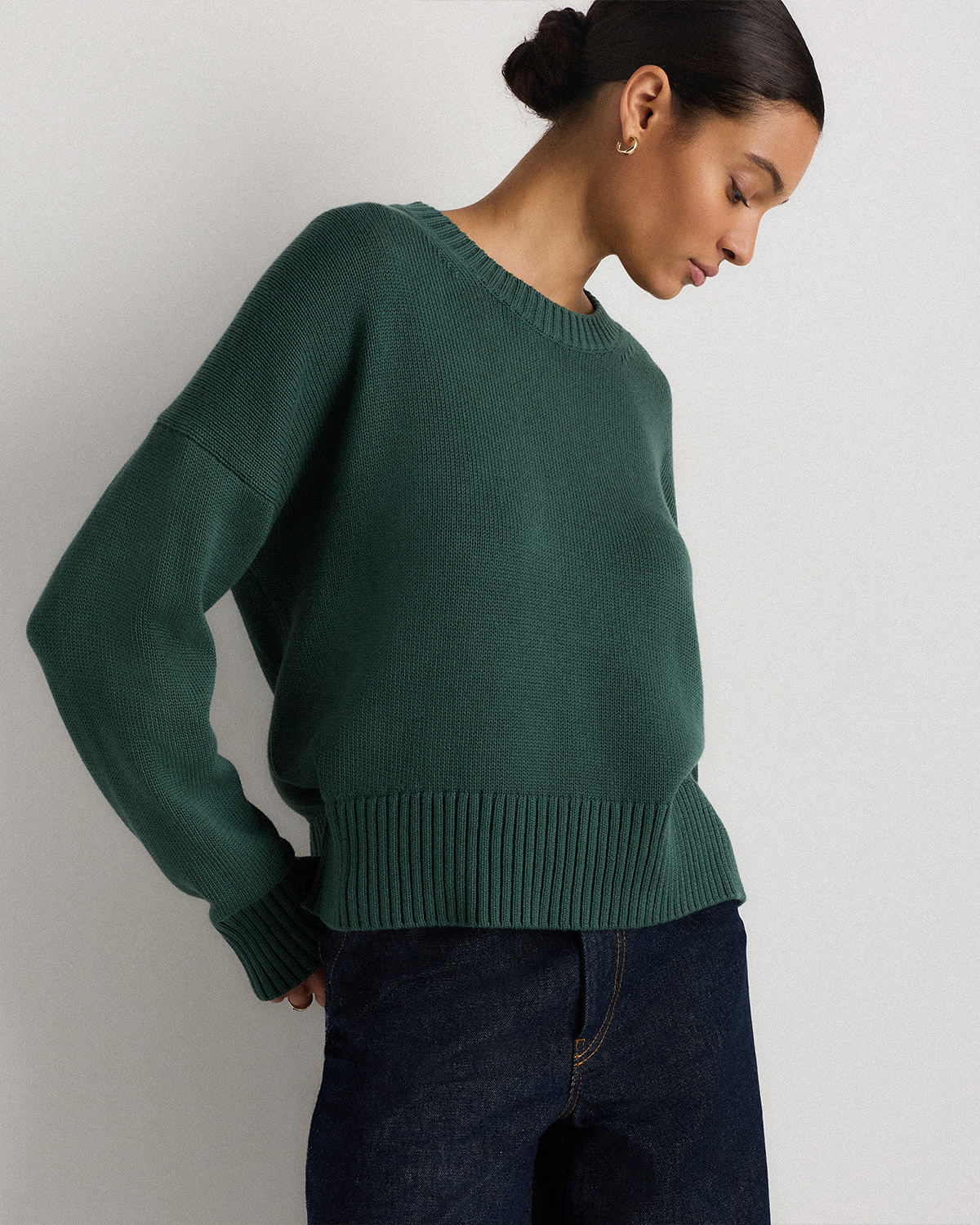 100% Organic Cotton Boyfriend Crew Sweater — Image 46