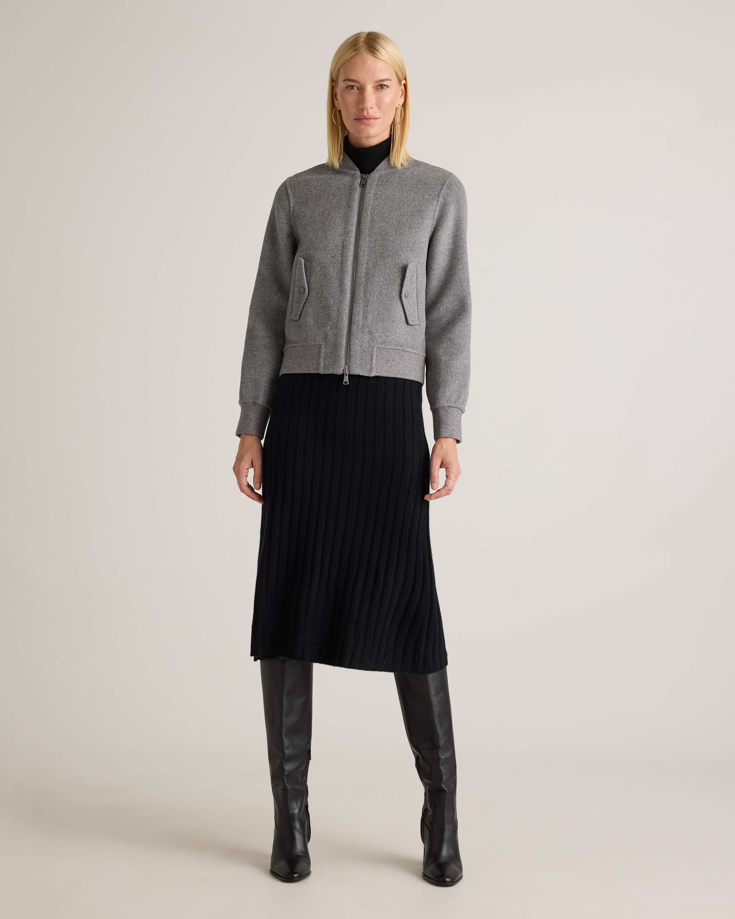 Double-Faced Merino Wool Bomber Jacket — Image 16