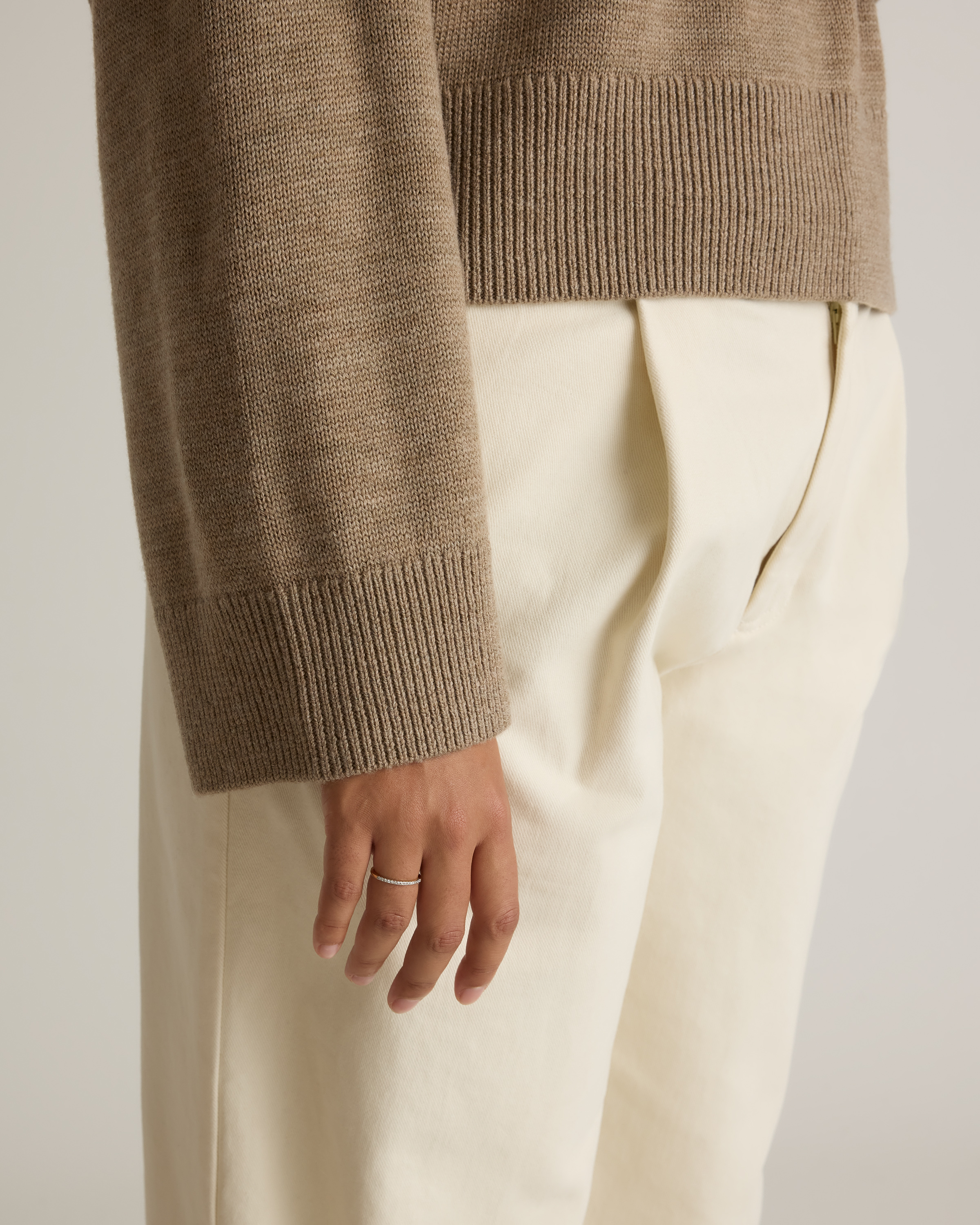 Australian Merino Wool Cropped Mock Neck Sweater — Image 11