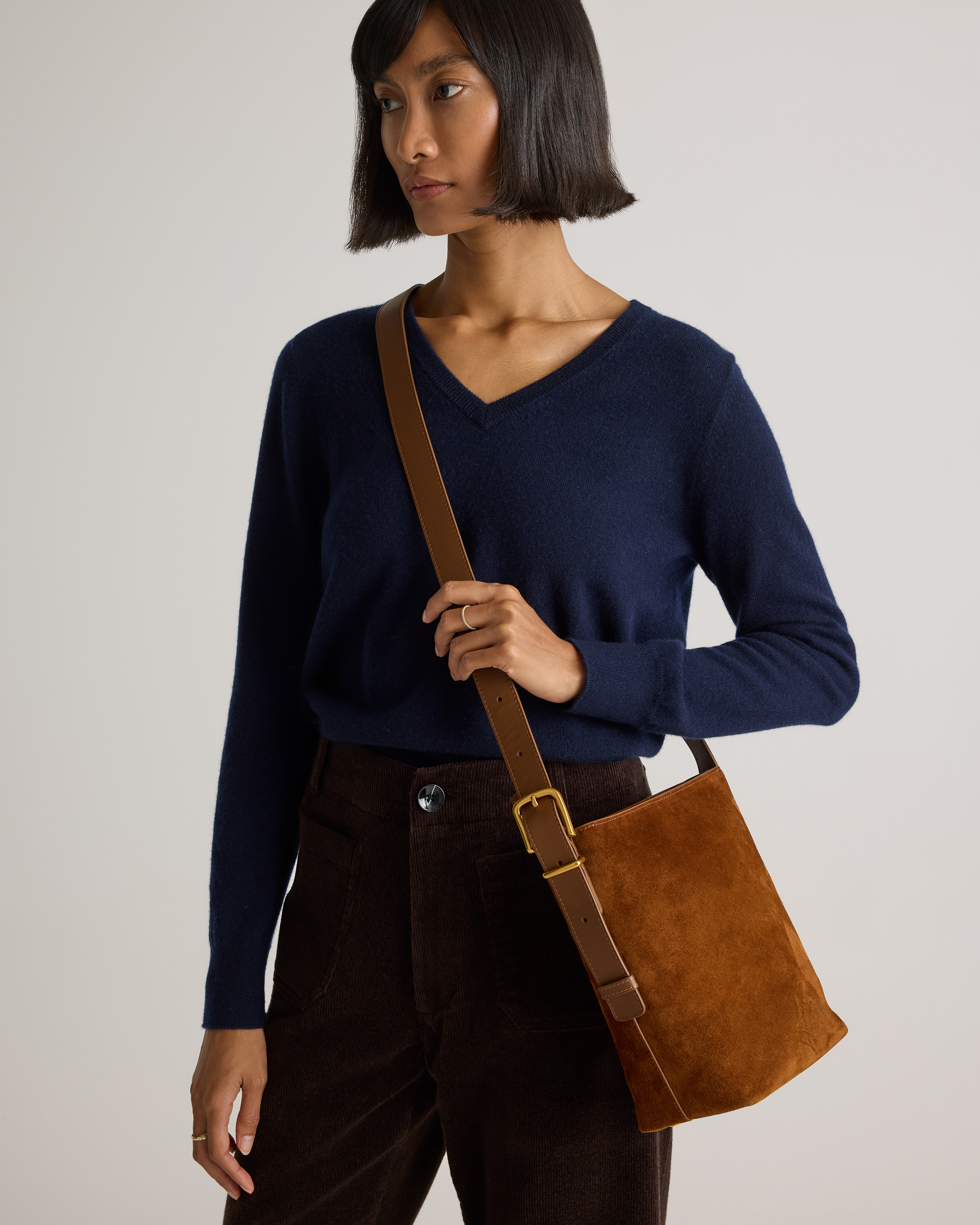 Italian Suede Bucket Crossbody — Image 18