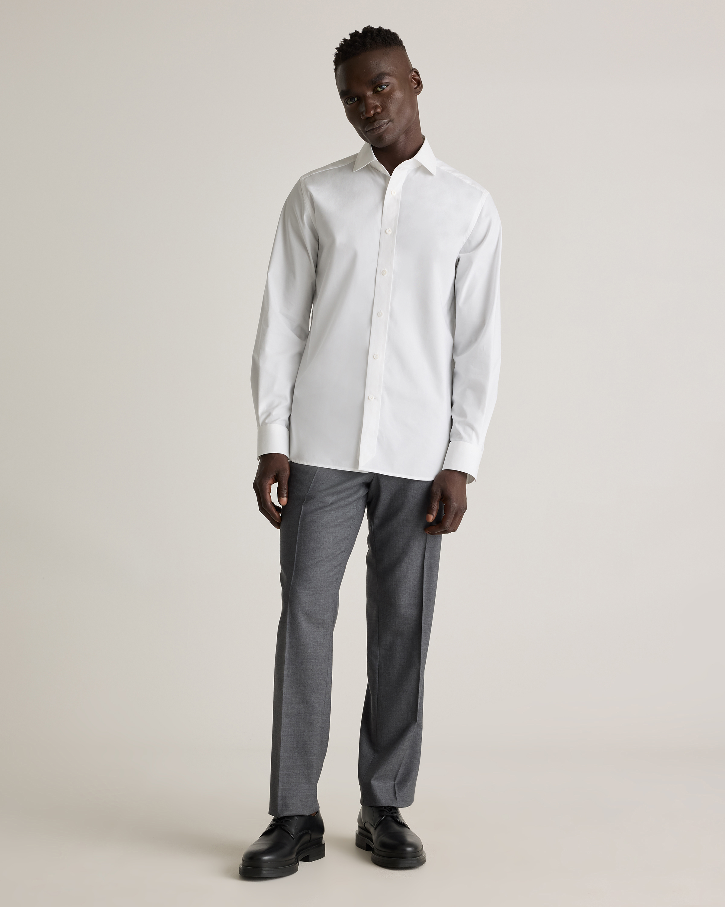 Organic Cotton Stretch Poplin Dress Shirt — Image 24