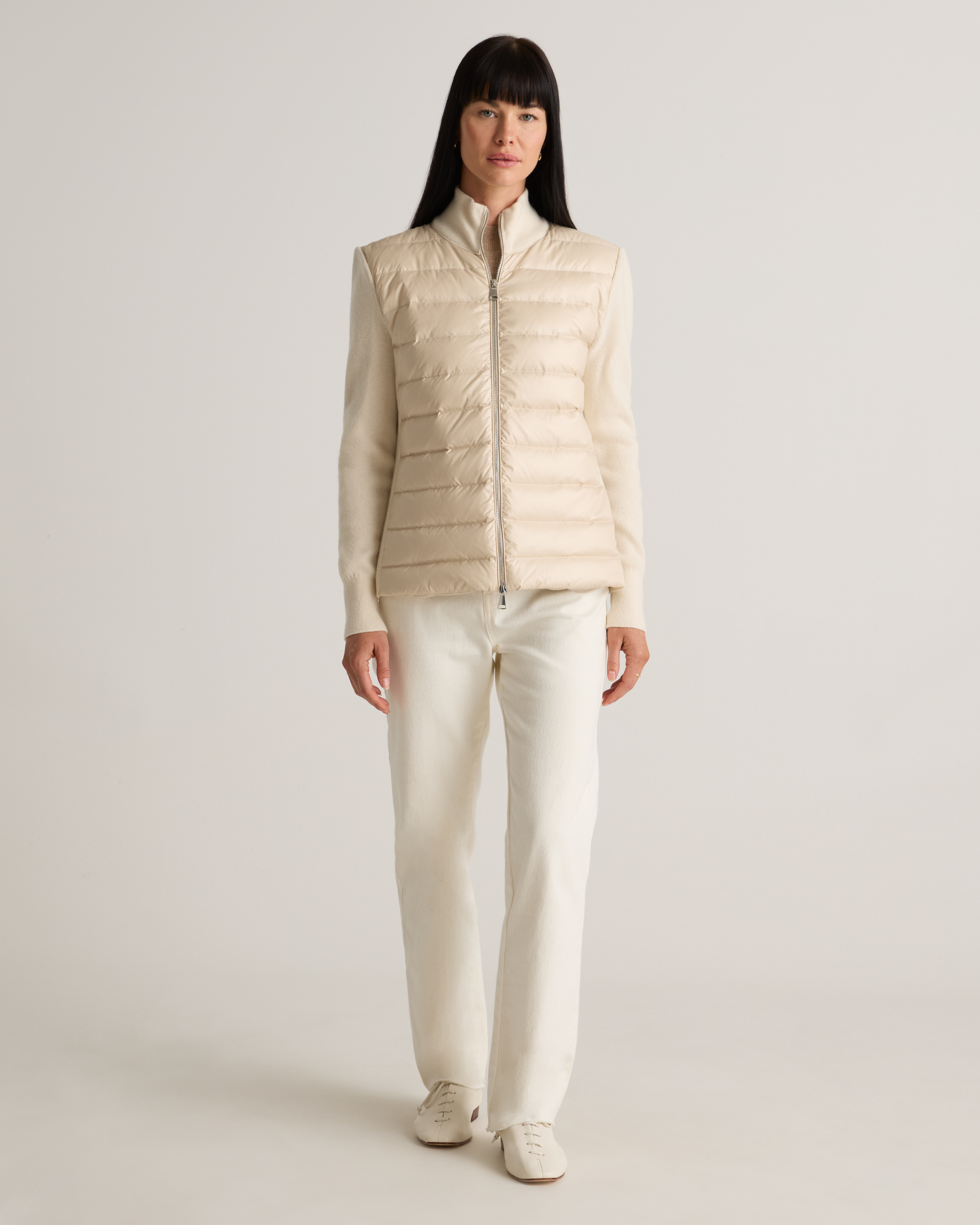 Mixed Media Down and Cashmere Jacket — Image 6