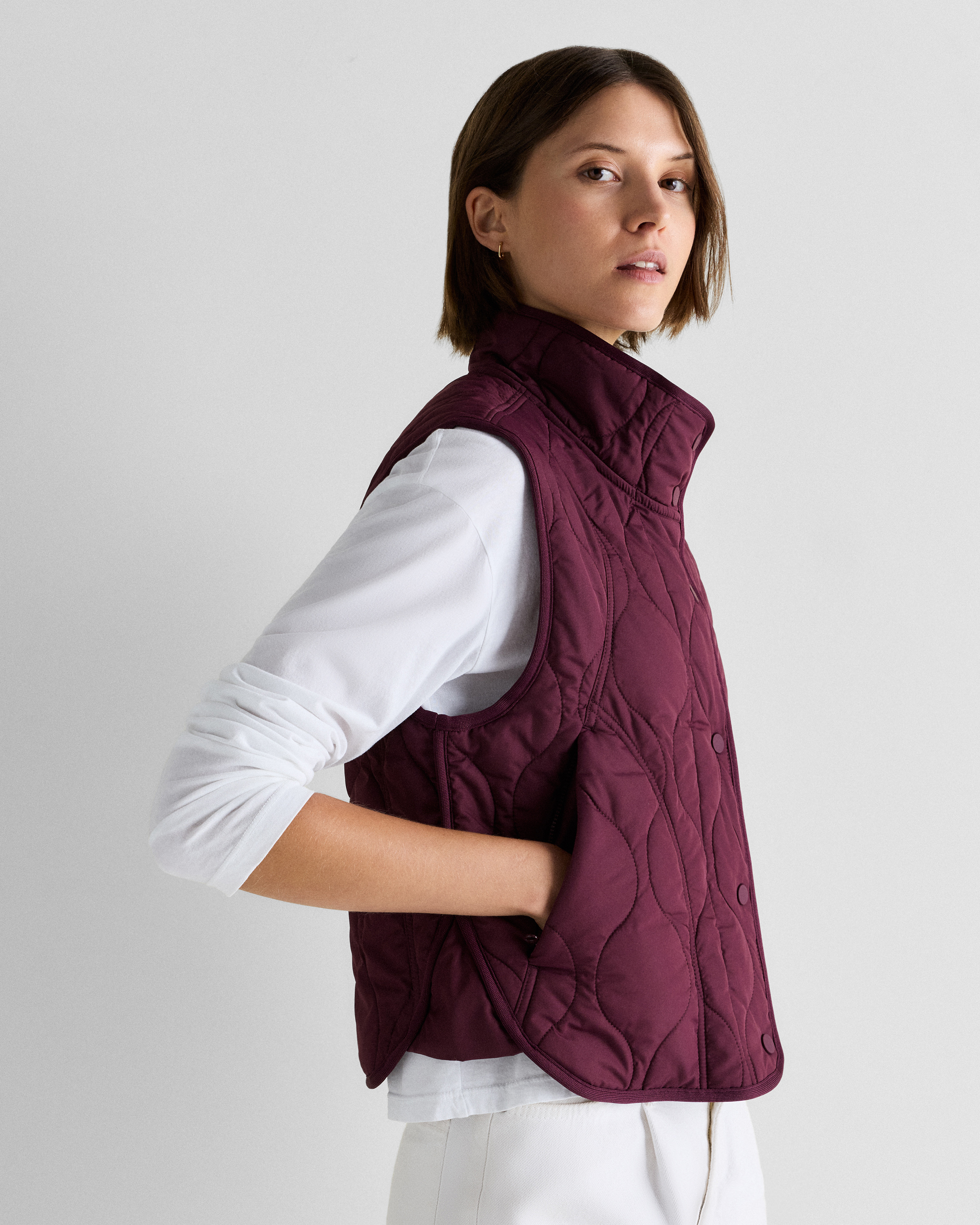 Featherless Quilted Puffer Vest — Image 4