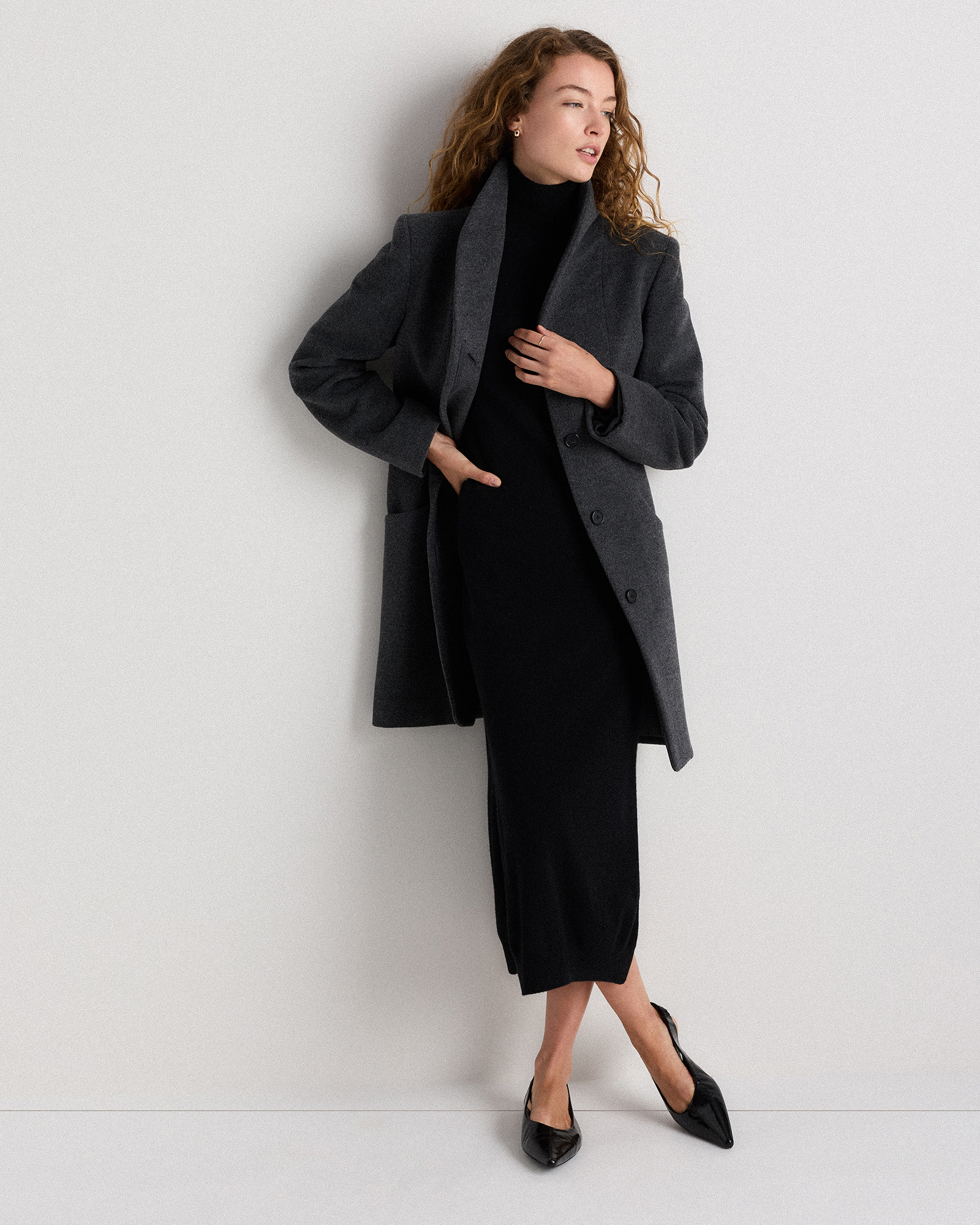 Wool Cashmere Cocoon Coat — Image 44