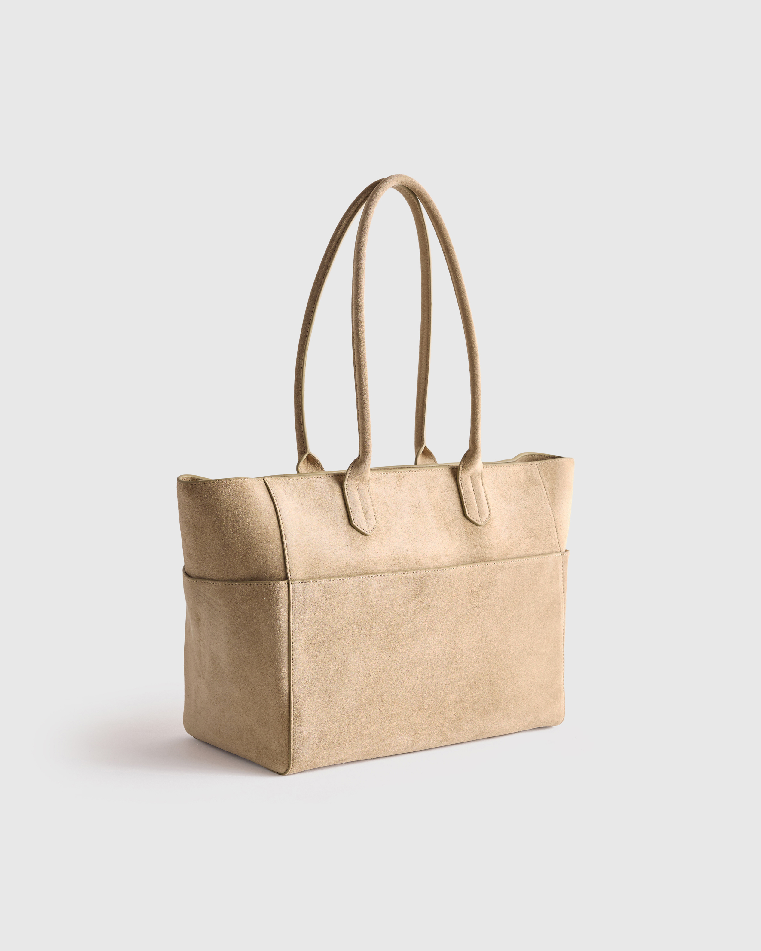 Italian Suede Shopper Tote — Image 19