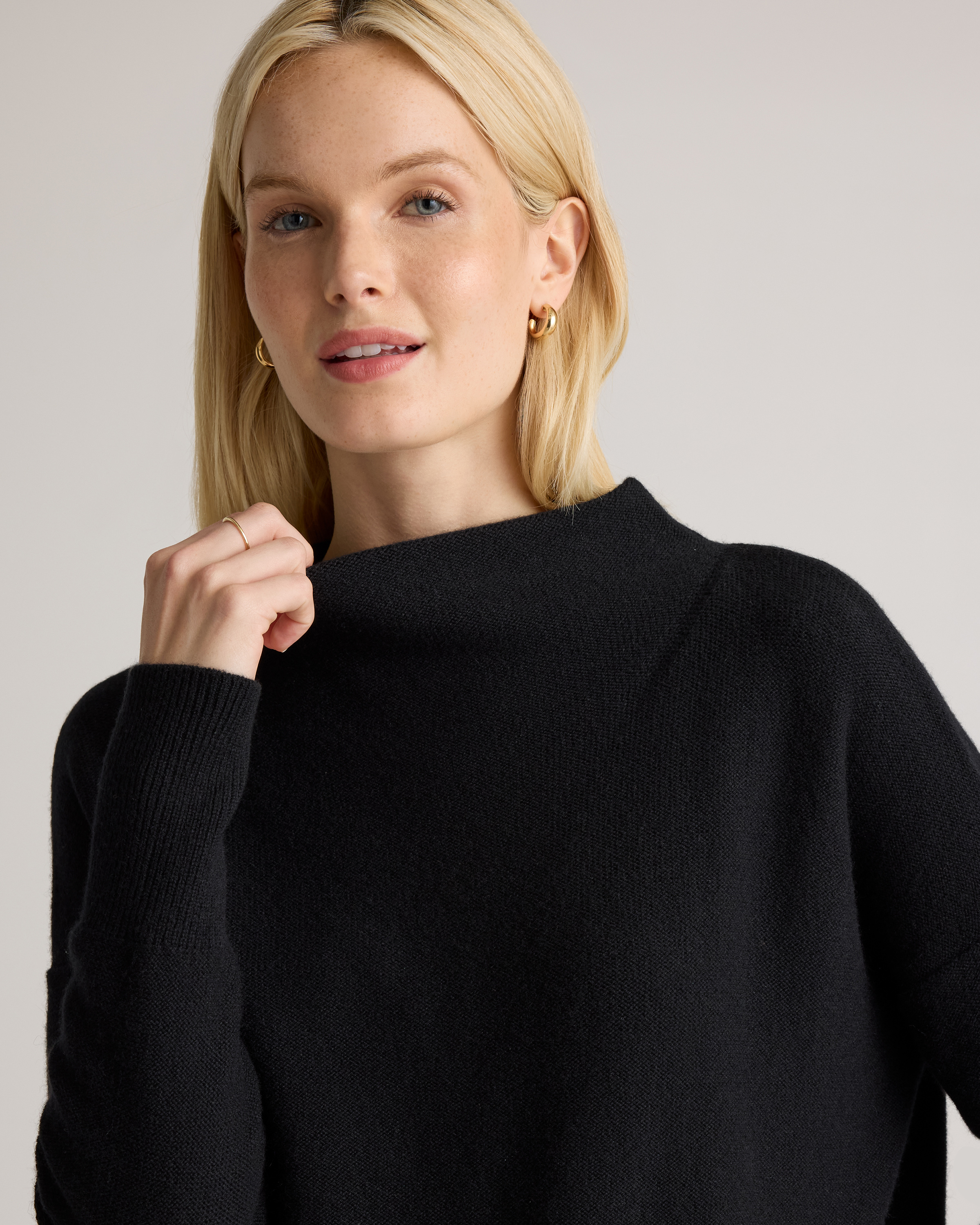 Mongolian Cashmere Funnel Neck Sweater — Image 3