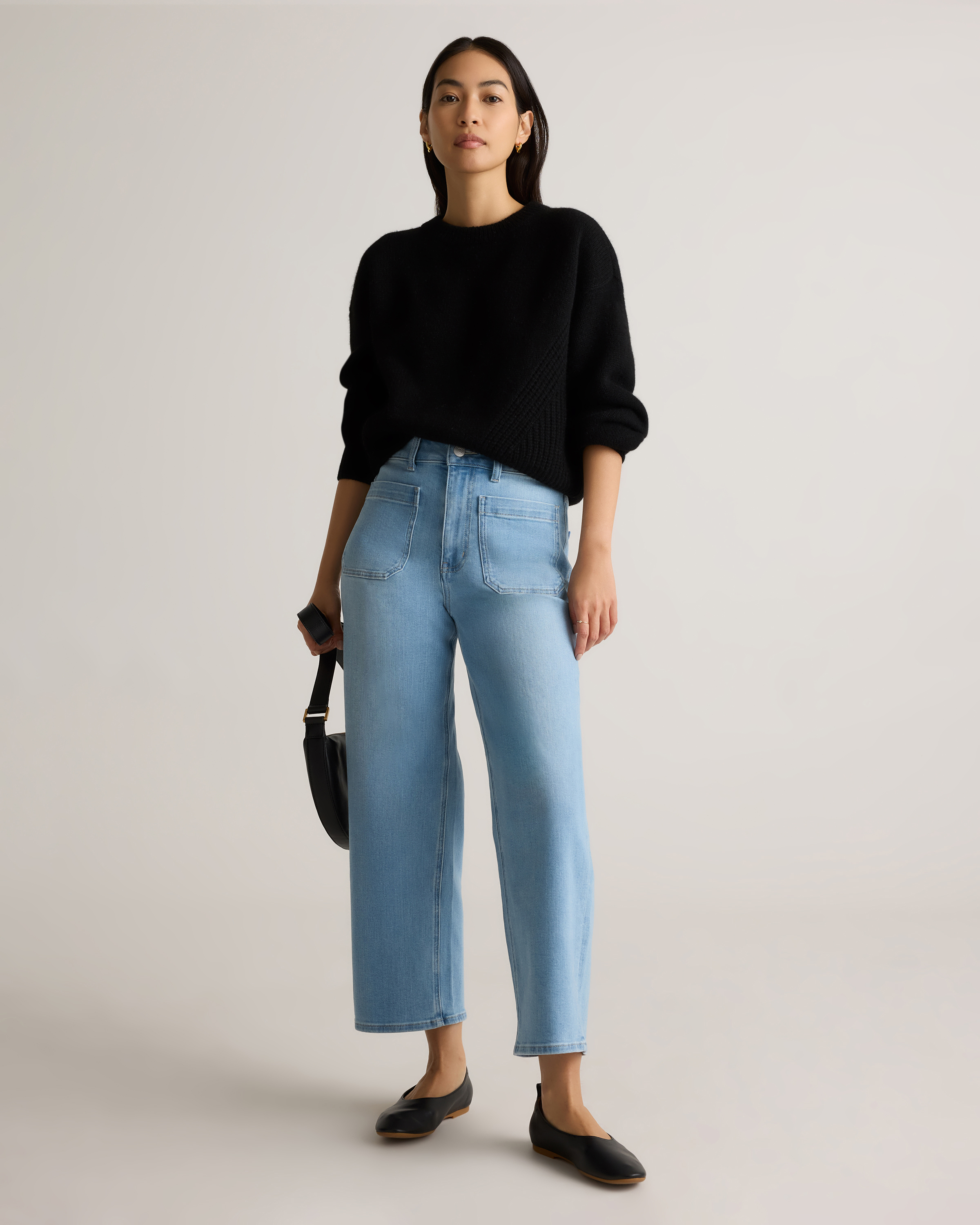 Bella Stretch Patch Pocket Wide Leg Jeans — Image 27