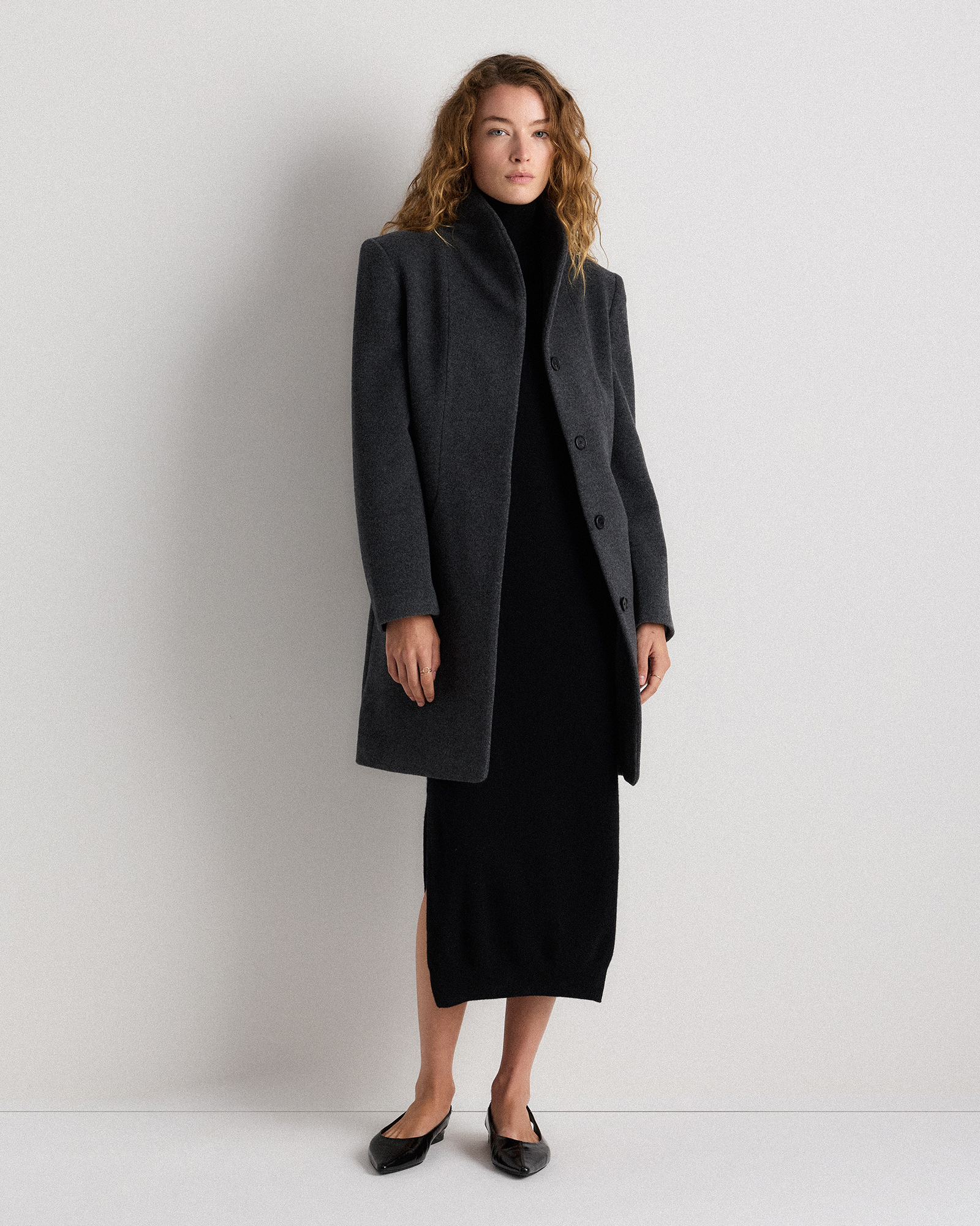 Wool Cashmere Cocoon Coat — Image 41