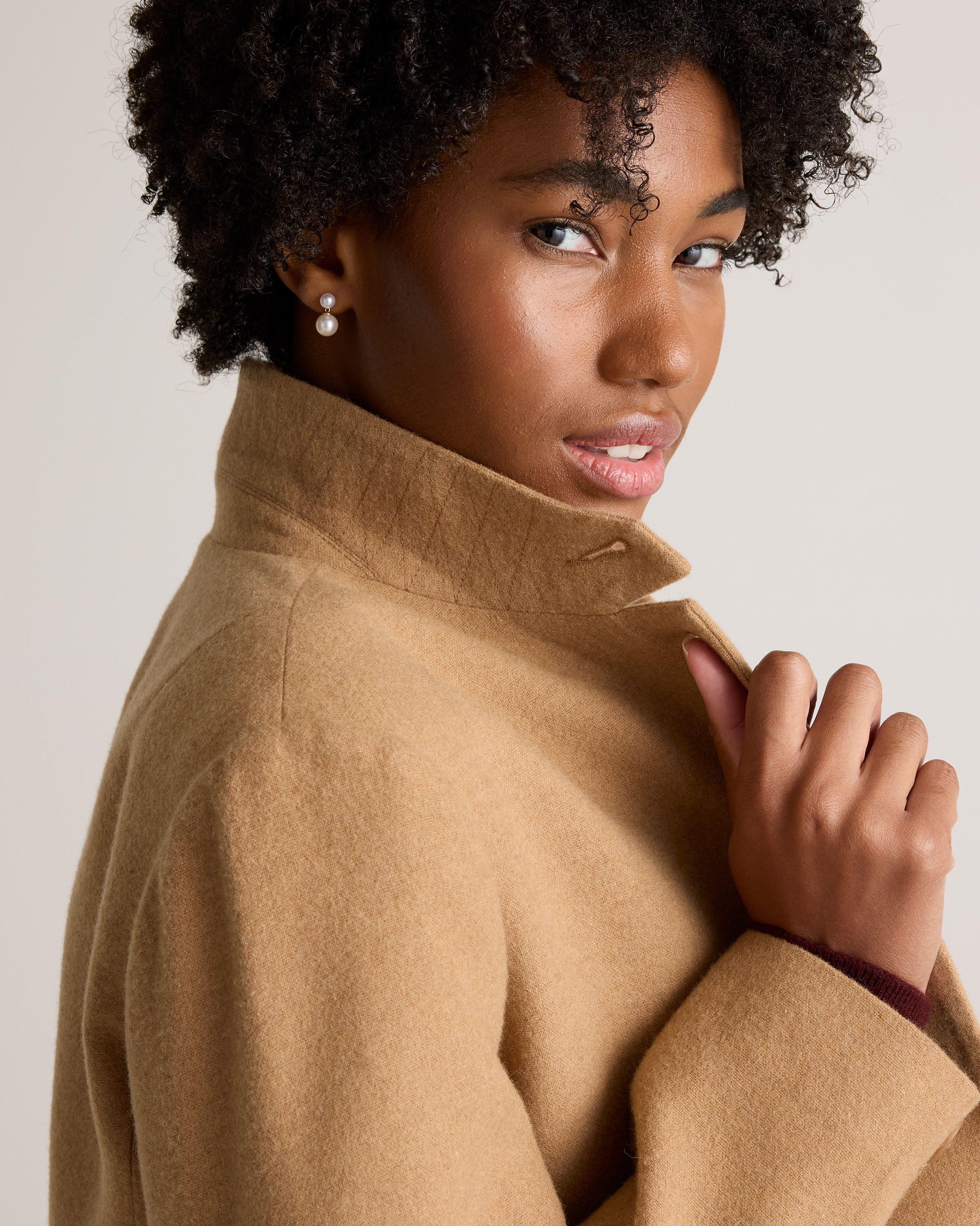Italian Wool Stand Collar Blazer — Image 3