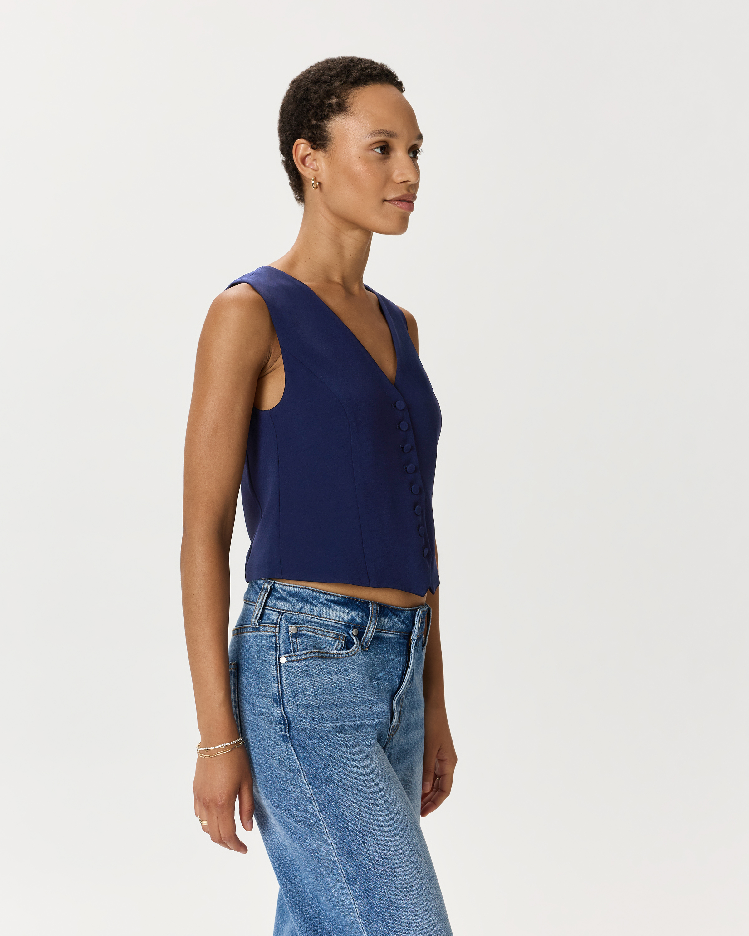 Fluid Crepe Vest — Image 12