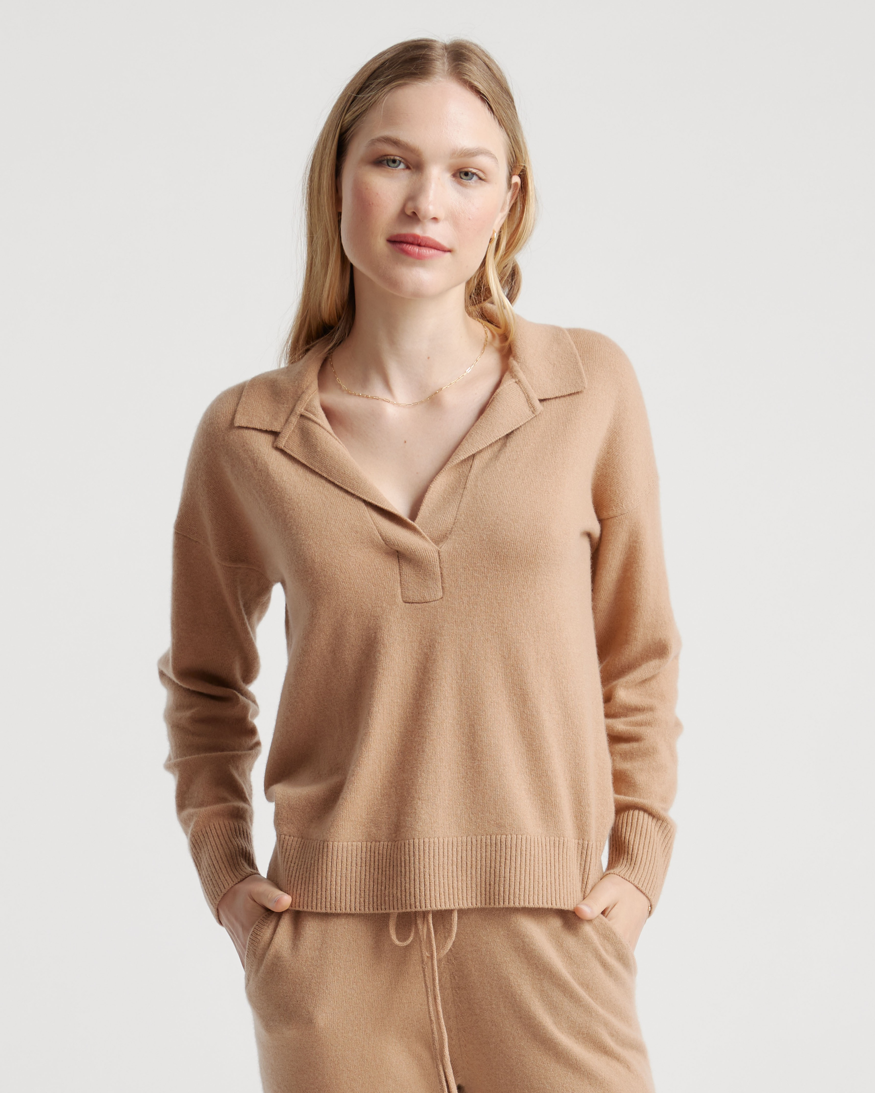 Mongolian Spring Cashmere Polo Sweater — Image 9