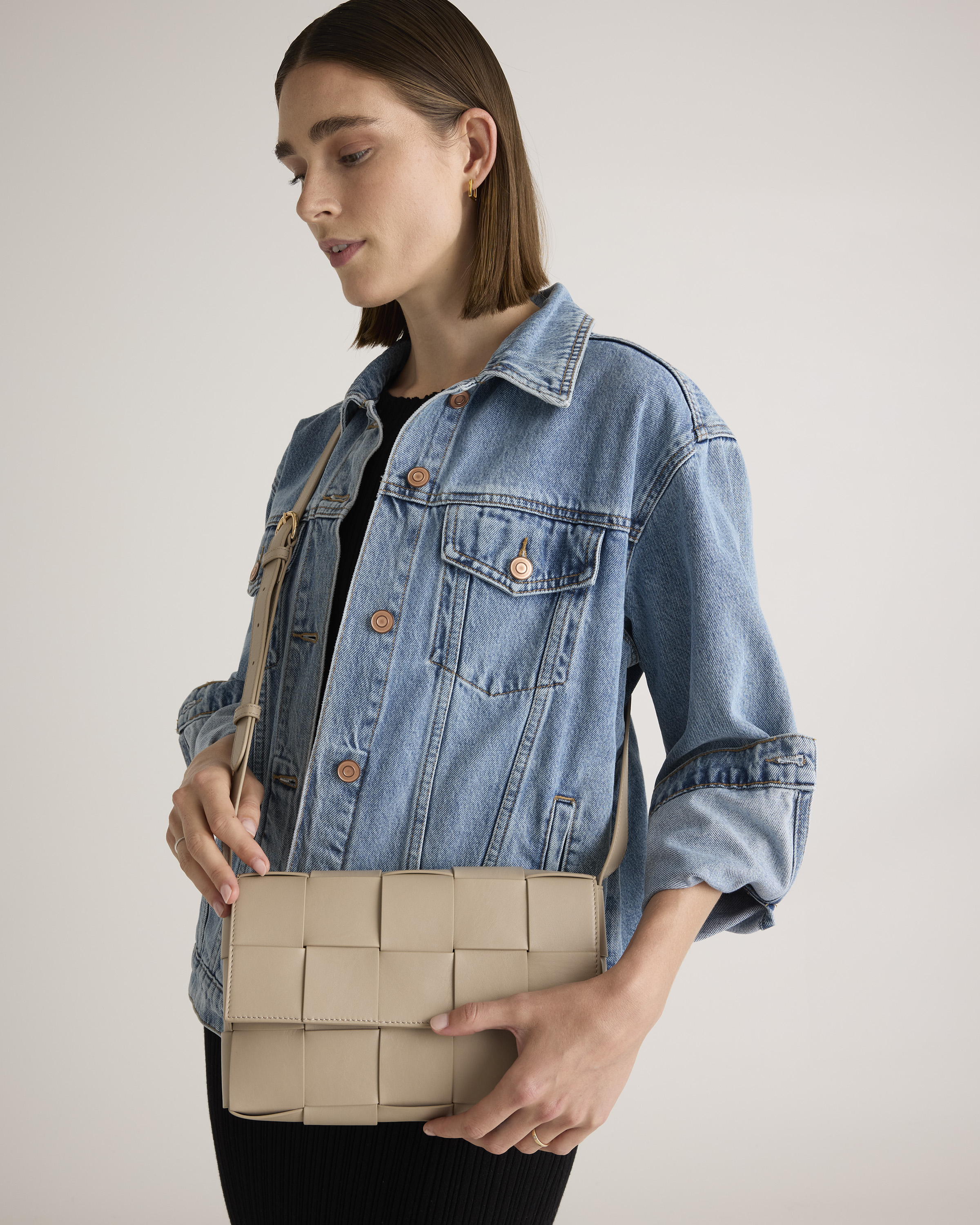 Italian Leather Handwoven Flap Crossbody — Image 6