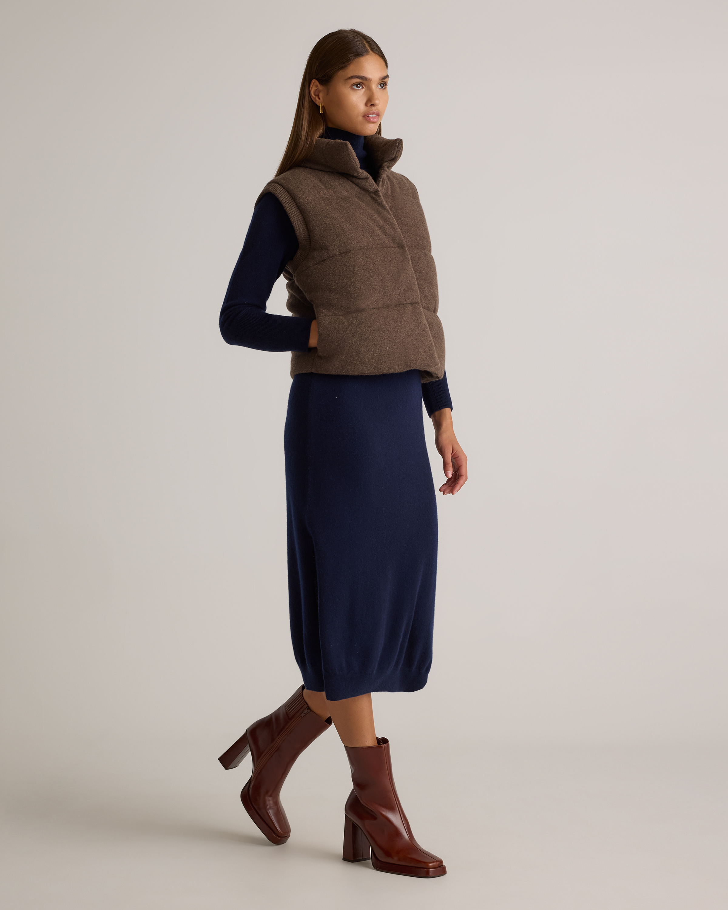 Mongolian Cashmere Puffer Vest — Image 16