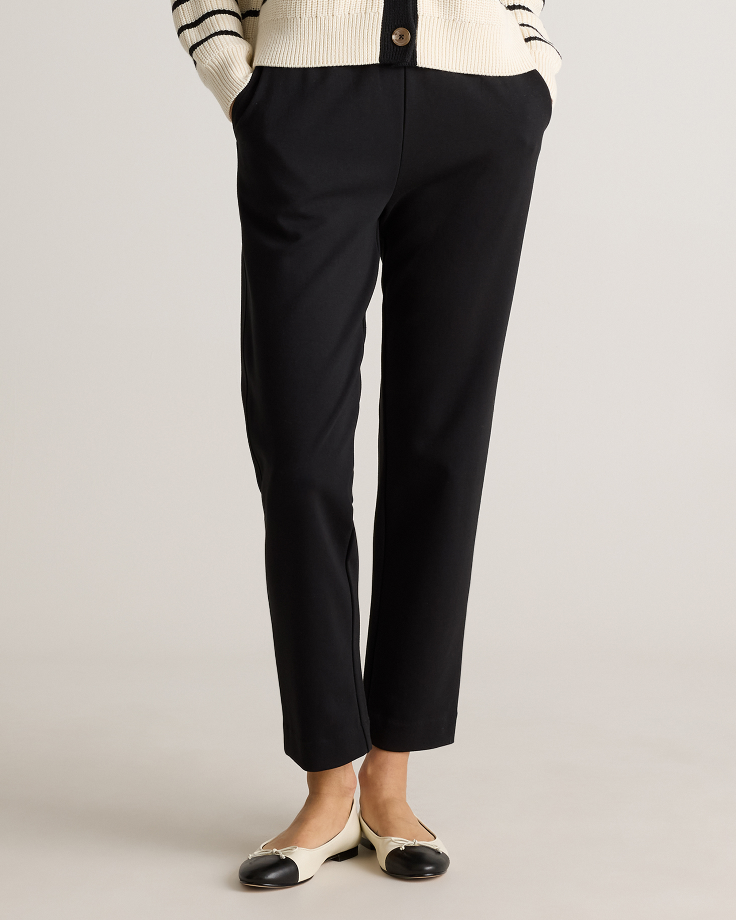 Organic Cotton Double Knit Straight Pants — Image 6