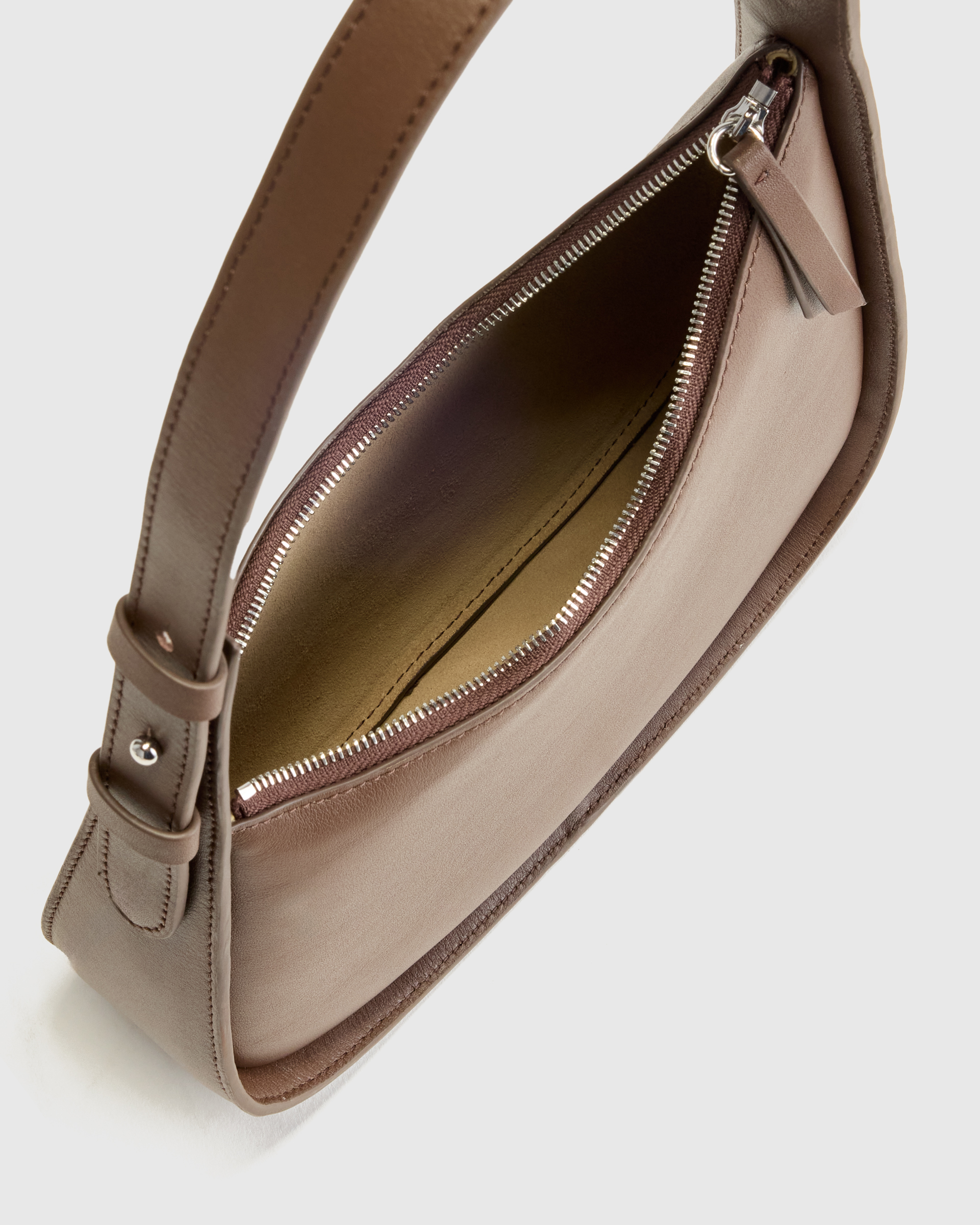 Italian Leather Asymmetrical Mini Shoulder Bag — Image 26
