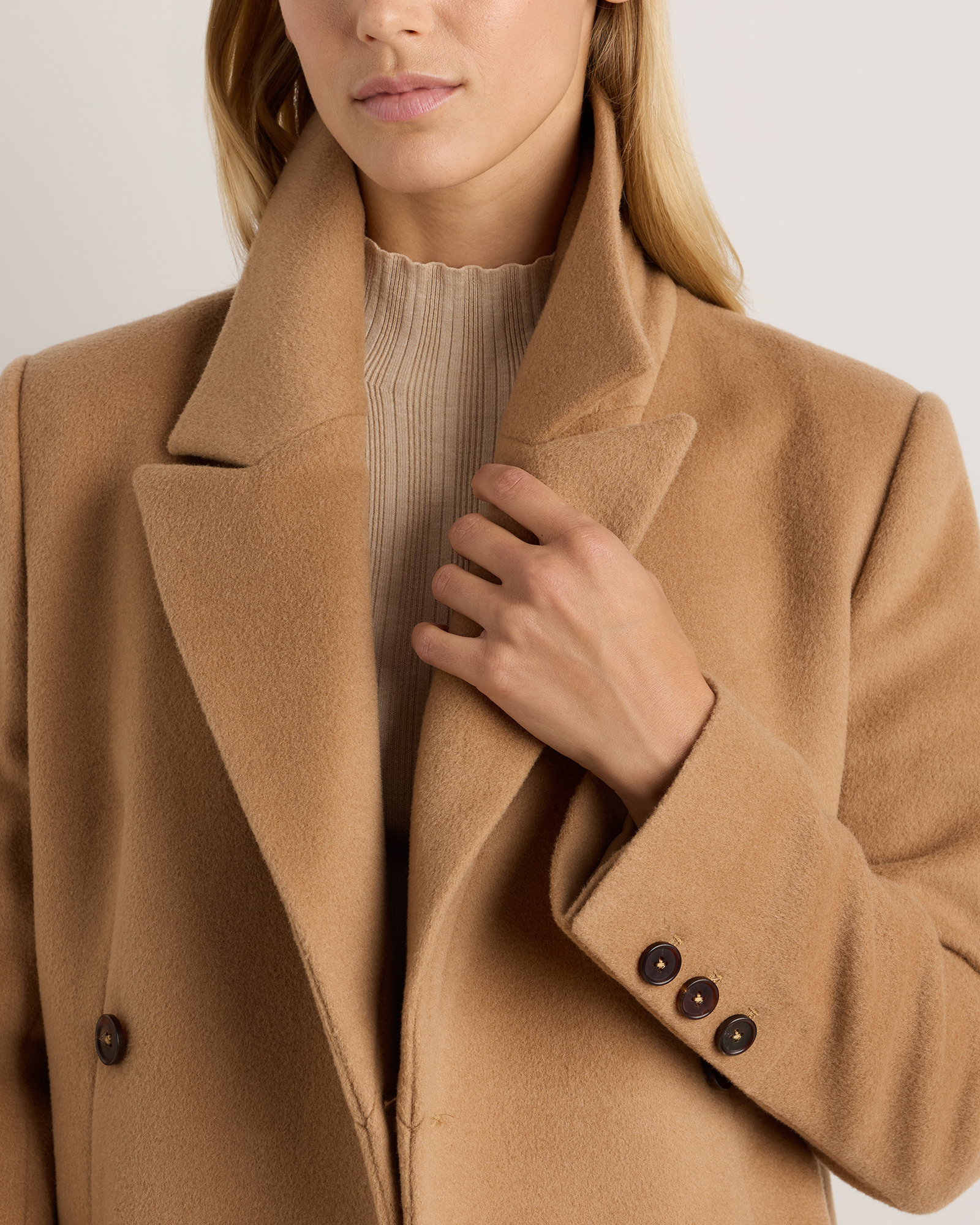 Wool Cashmere Tailored Long Coat — Image 3