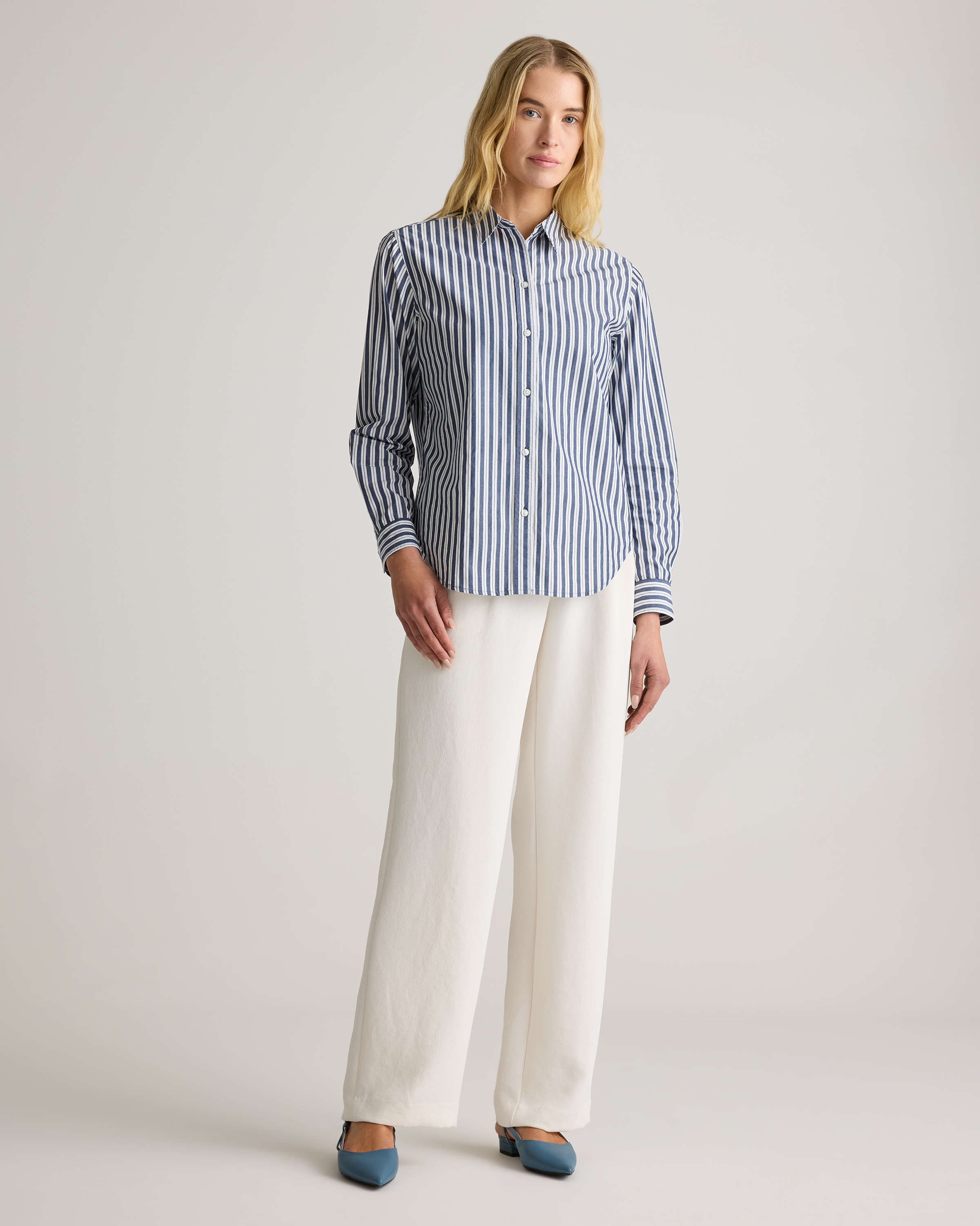 100% Organic Cotton Poplin Long Sleeve Shirt — Image 26