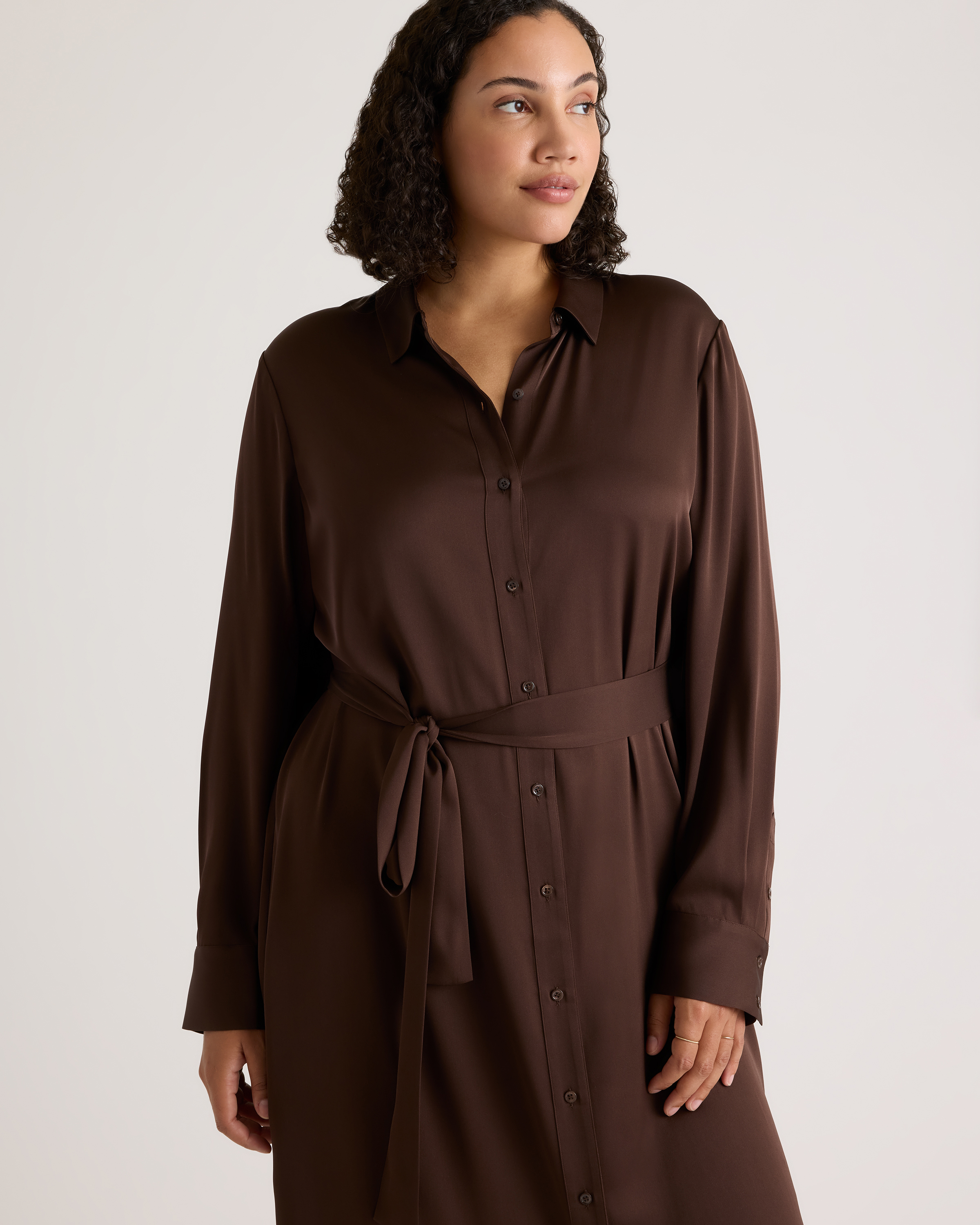 Washable Stretch Silk Maxi Shirt Dress — Image 13