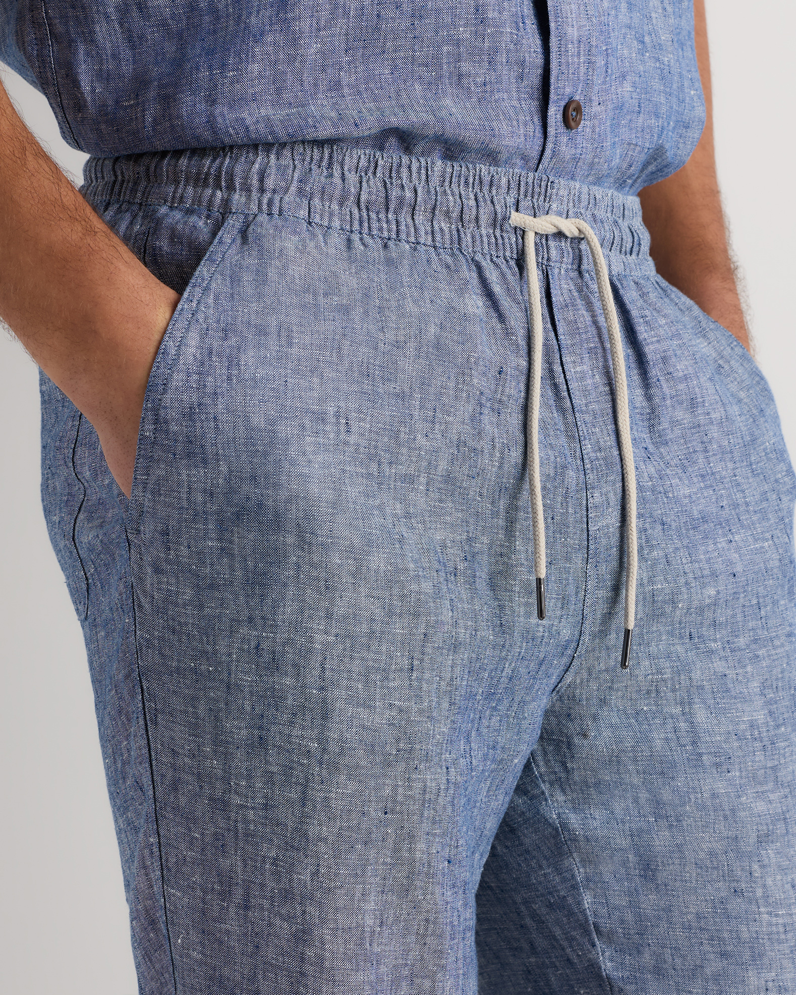 100% European Linen Drawstring Beach Pants — Image 4