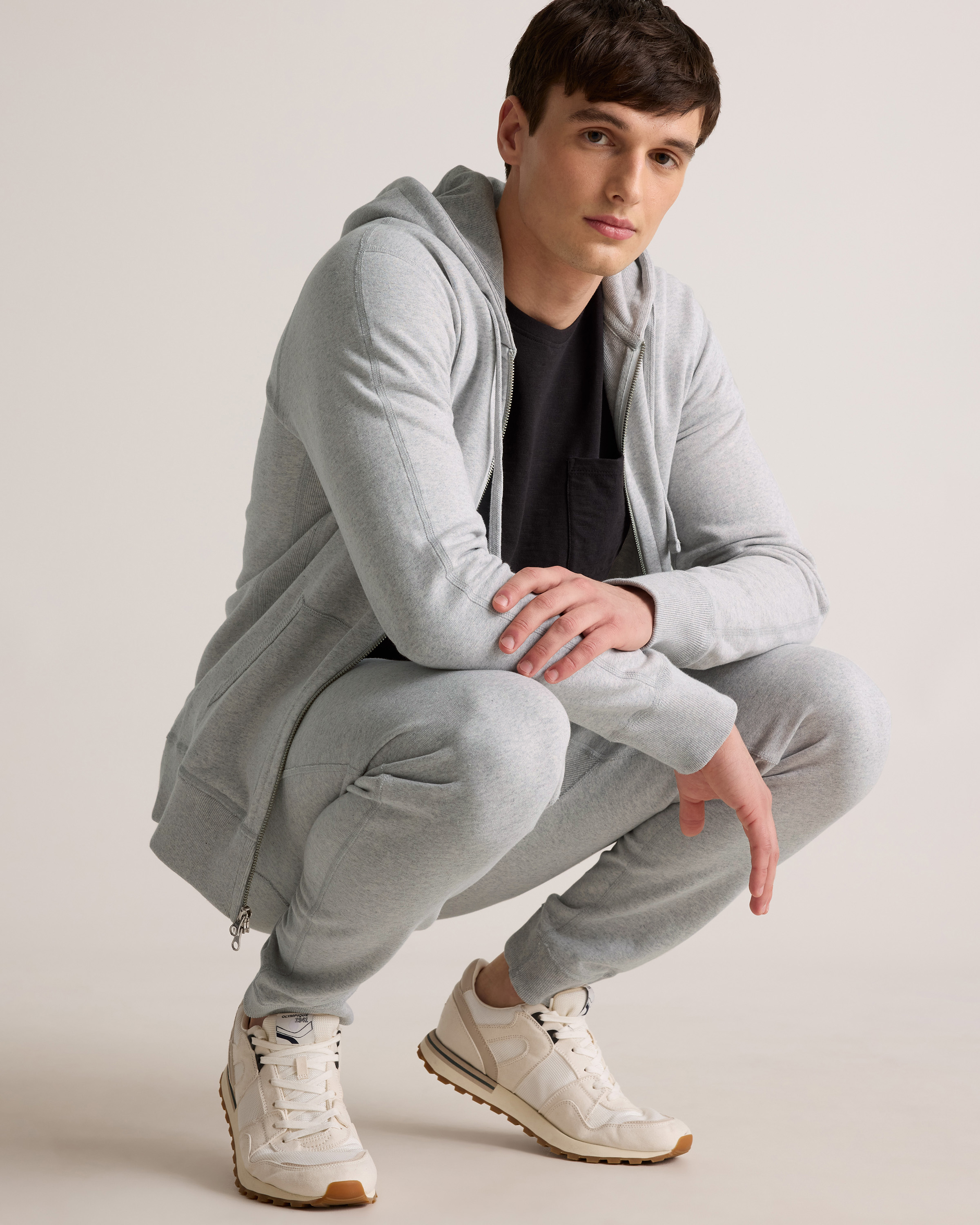 Organic Midweight French Terry Slim Joggers — Image 8