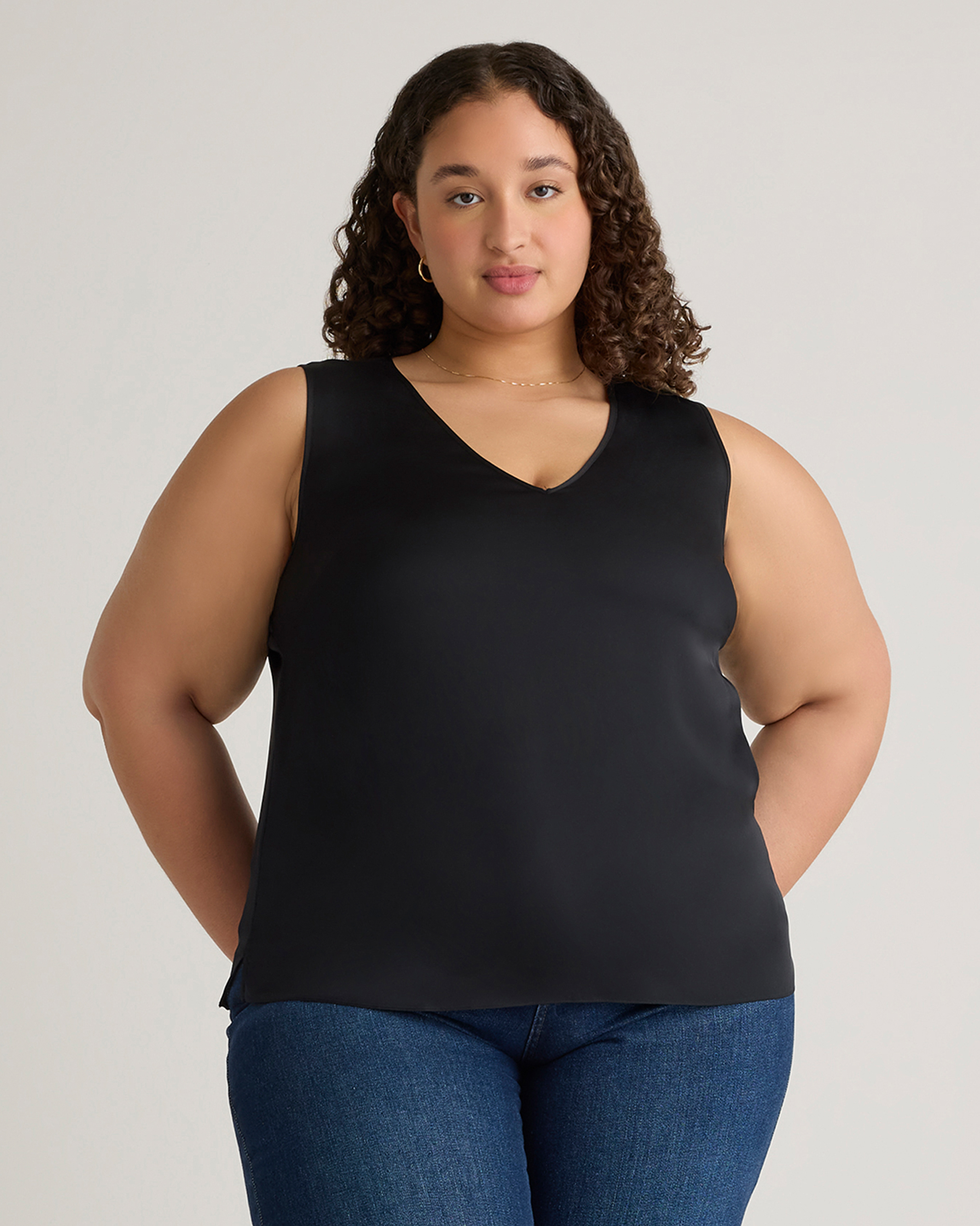 Washable Stretch Silk Tank — Image 10