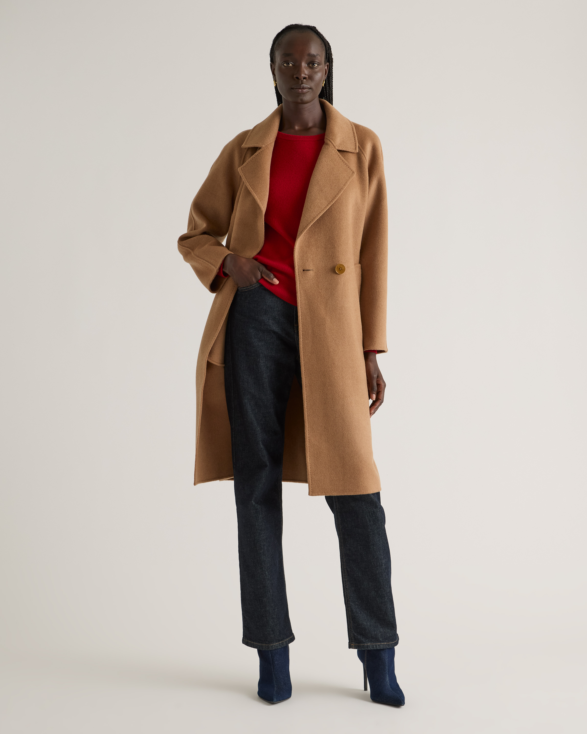 Double-Faced Merino Wool Notched Lapel Coat — Image 17