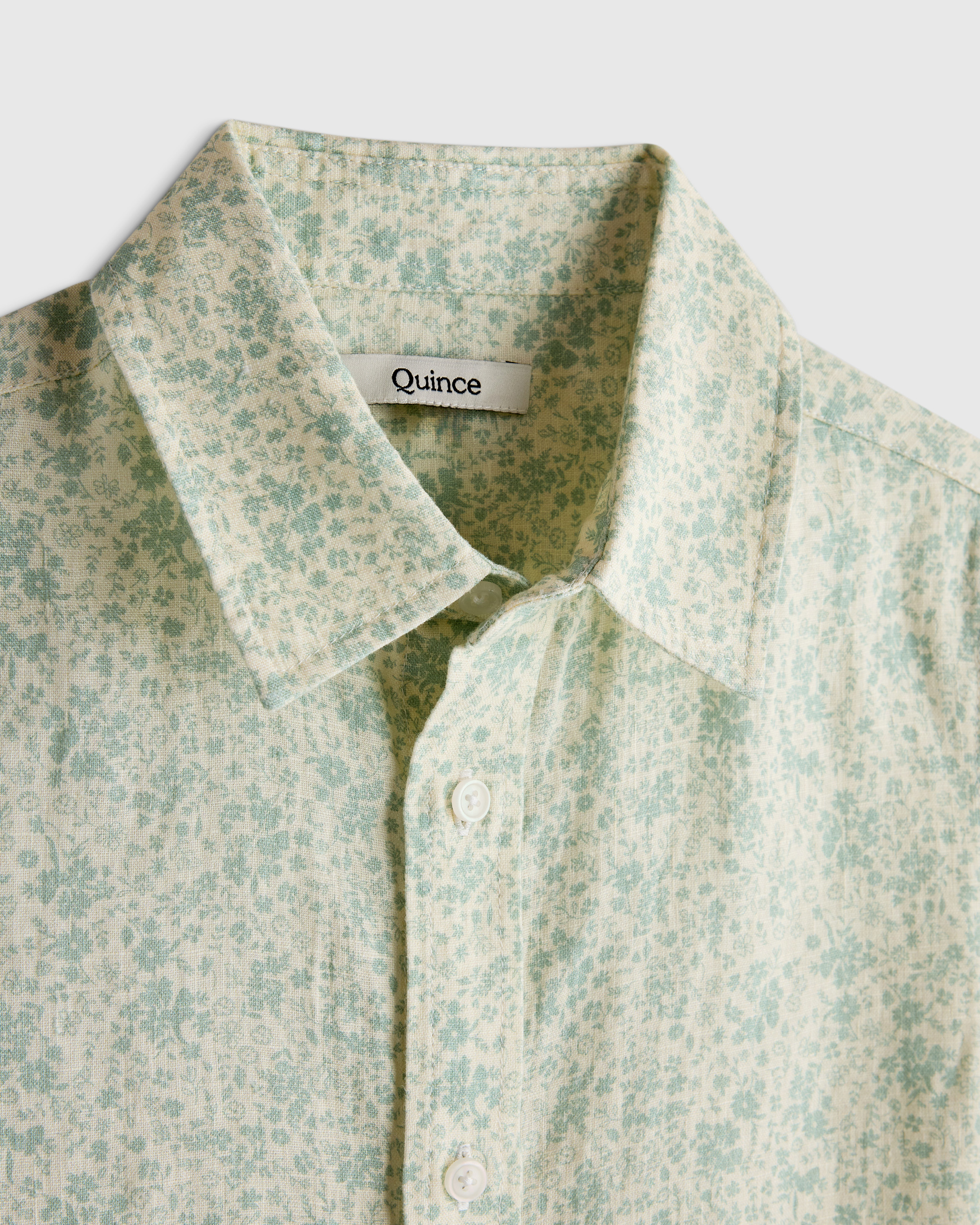 100% European Linen Printed Short Sleeve Shirt — Image 4