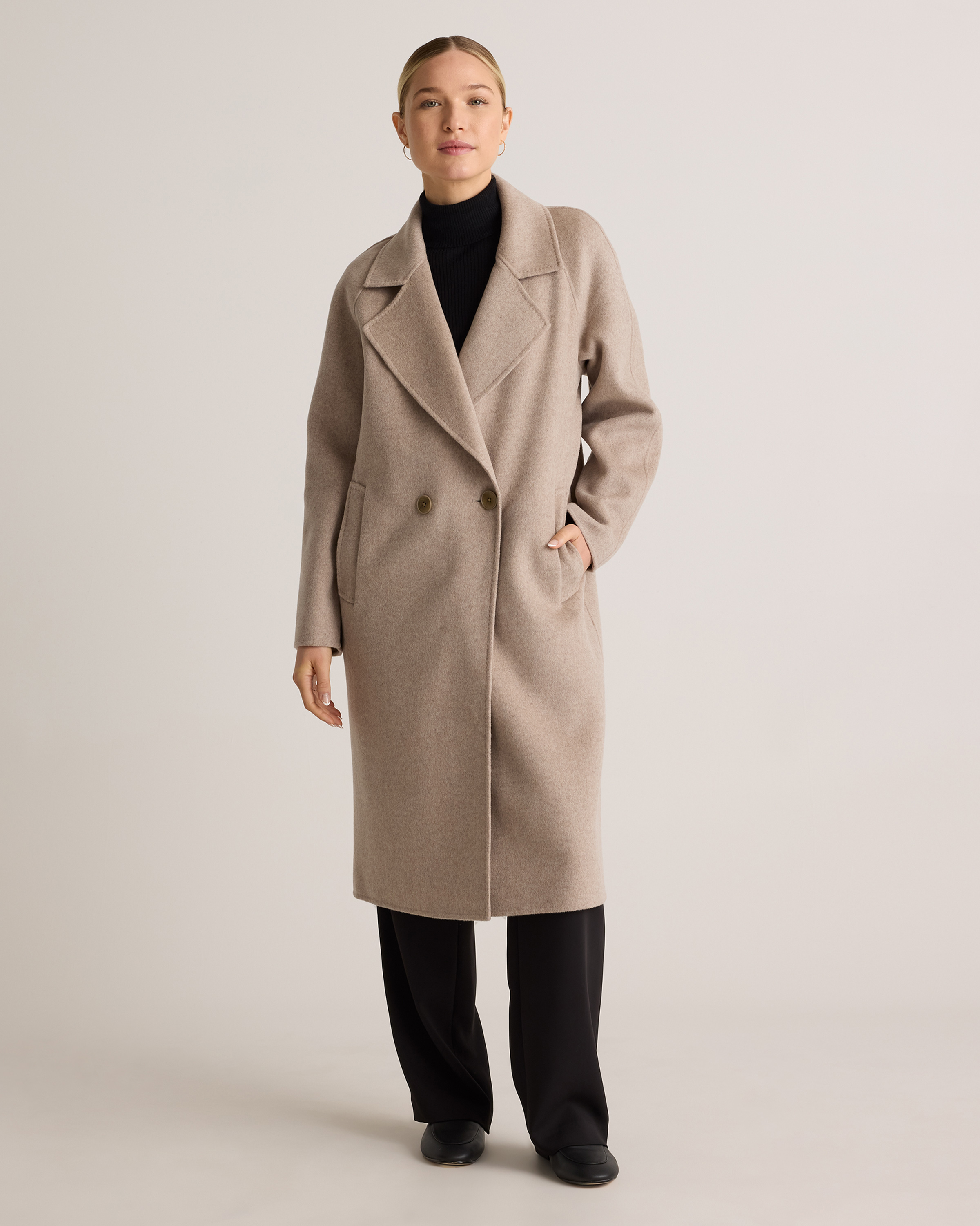 Double-Faced Merino Wool Notched Lapel Coat — Image 15