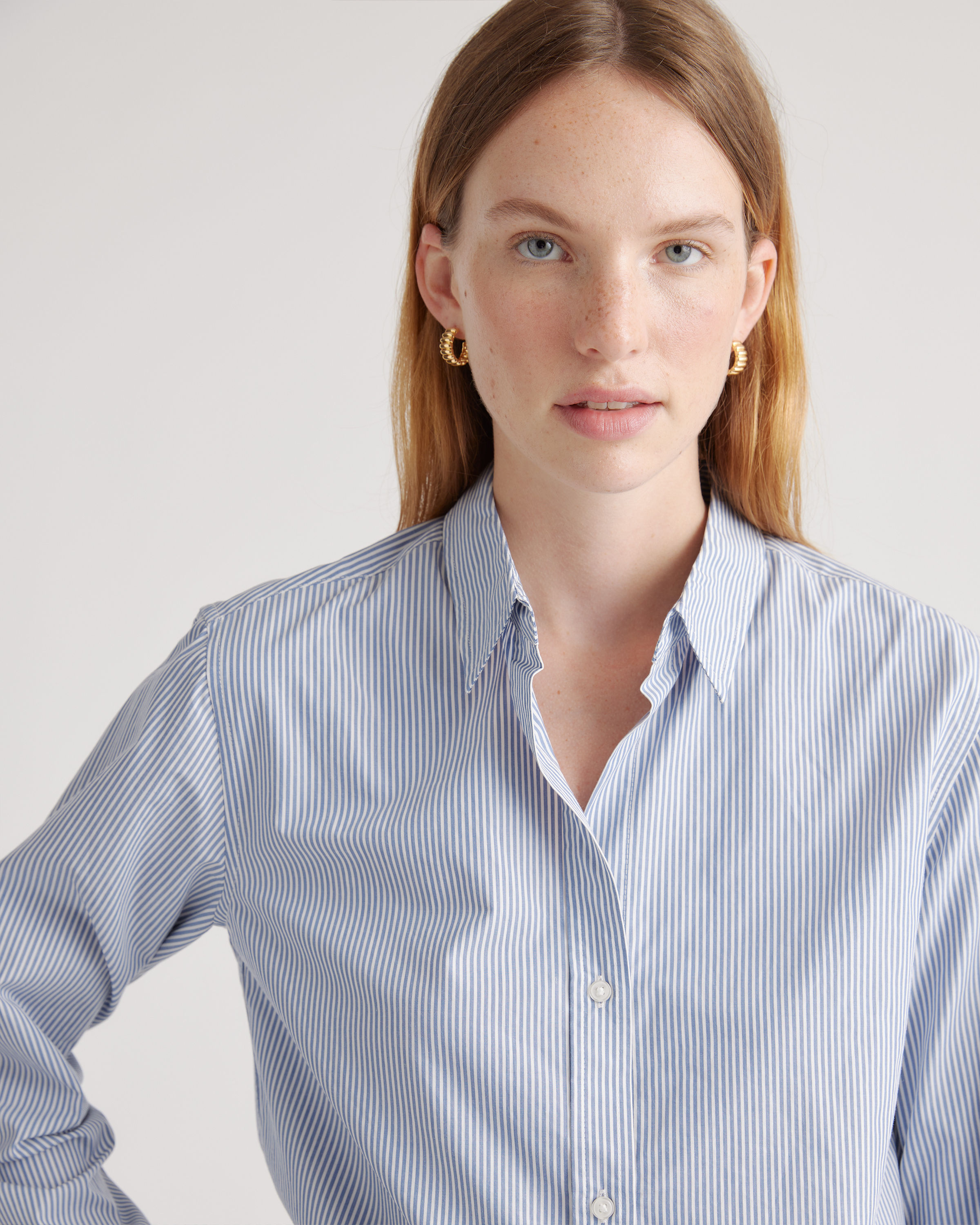 100% Organic Cotton Poplin Long Sleeve Shirt — Image 6