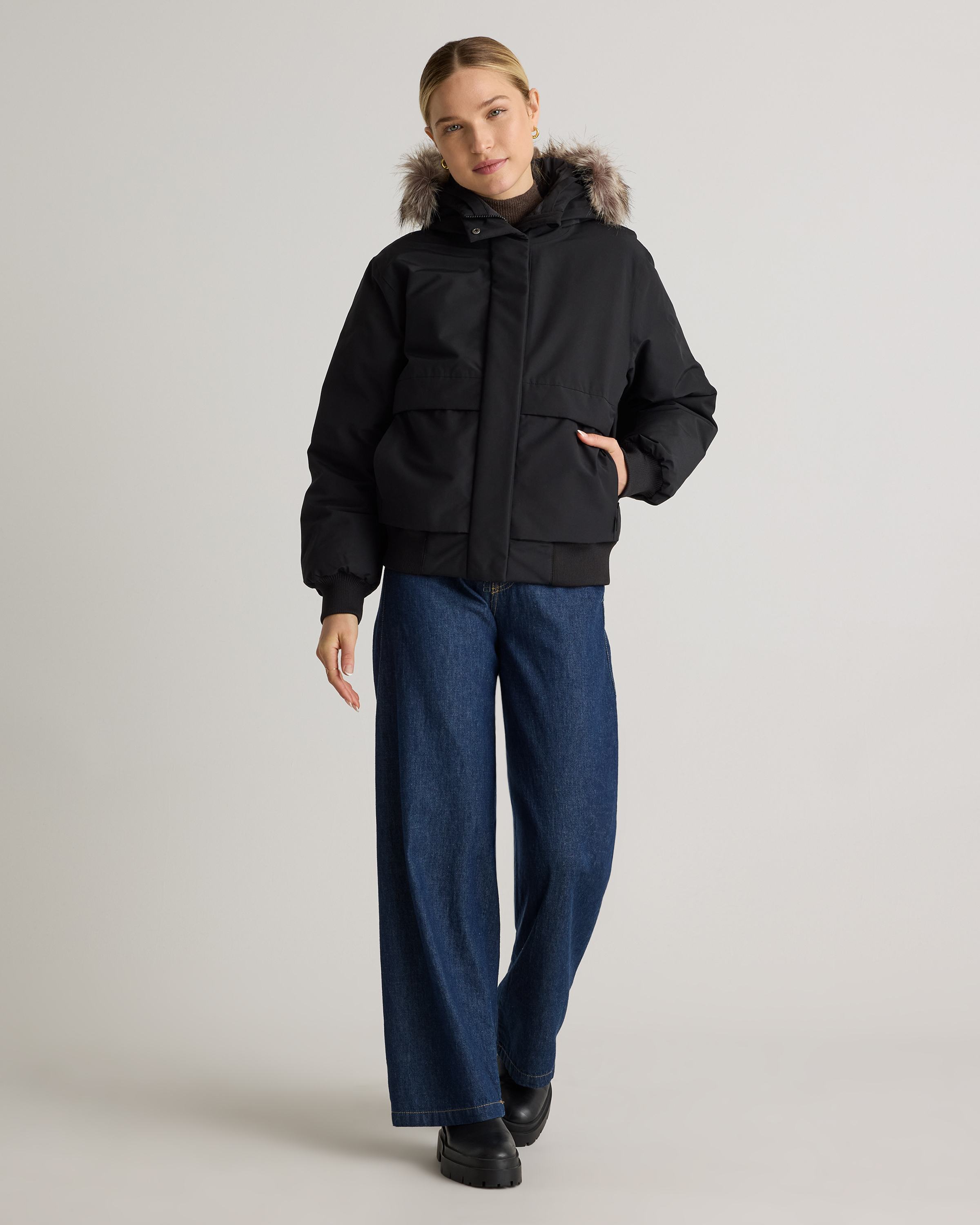 Responsible Down Hooded Short Parka — Image 20