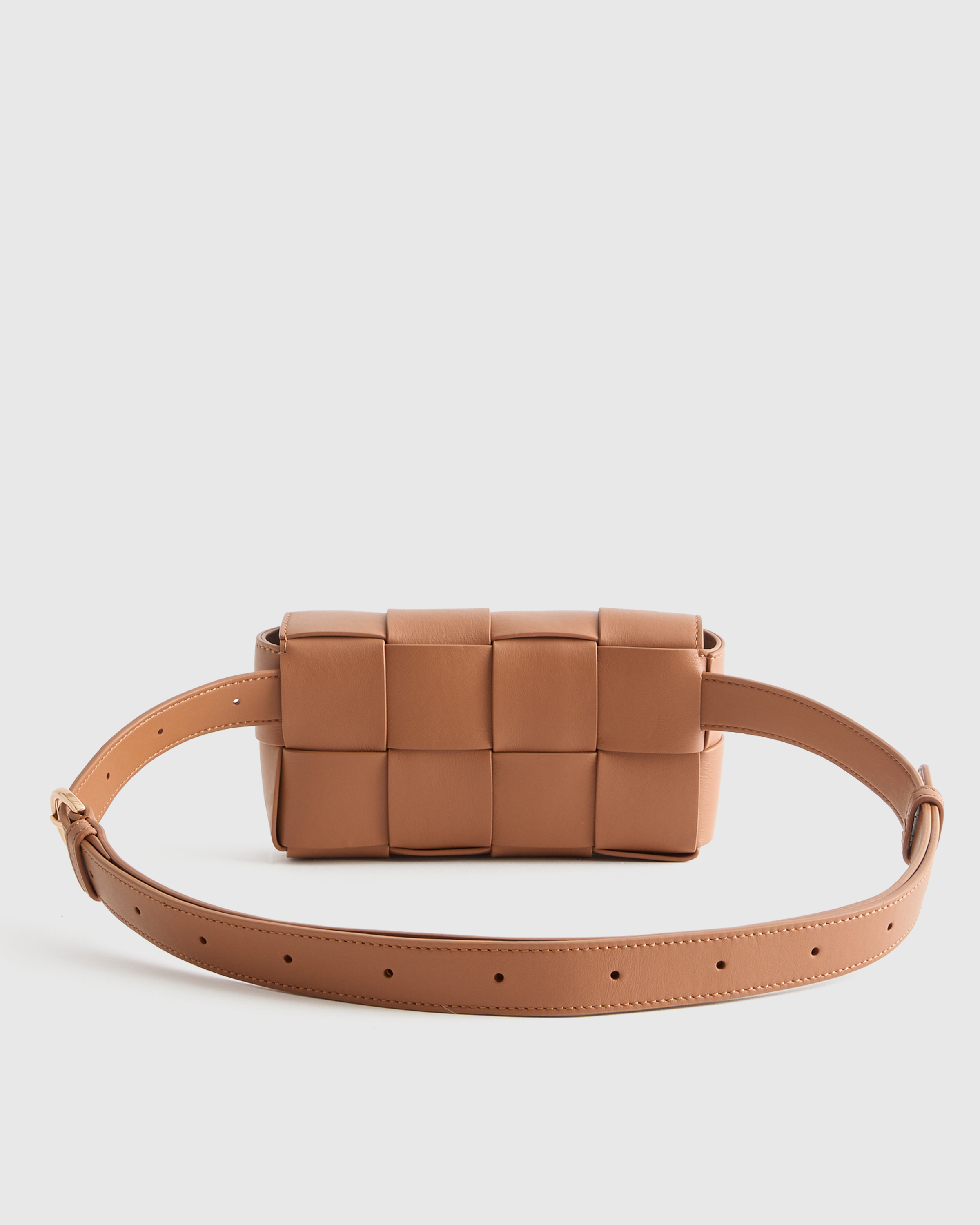 Italian Leather Handwoven Box Belt Bag — Image 16