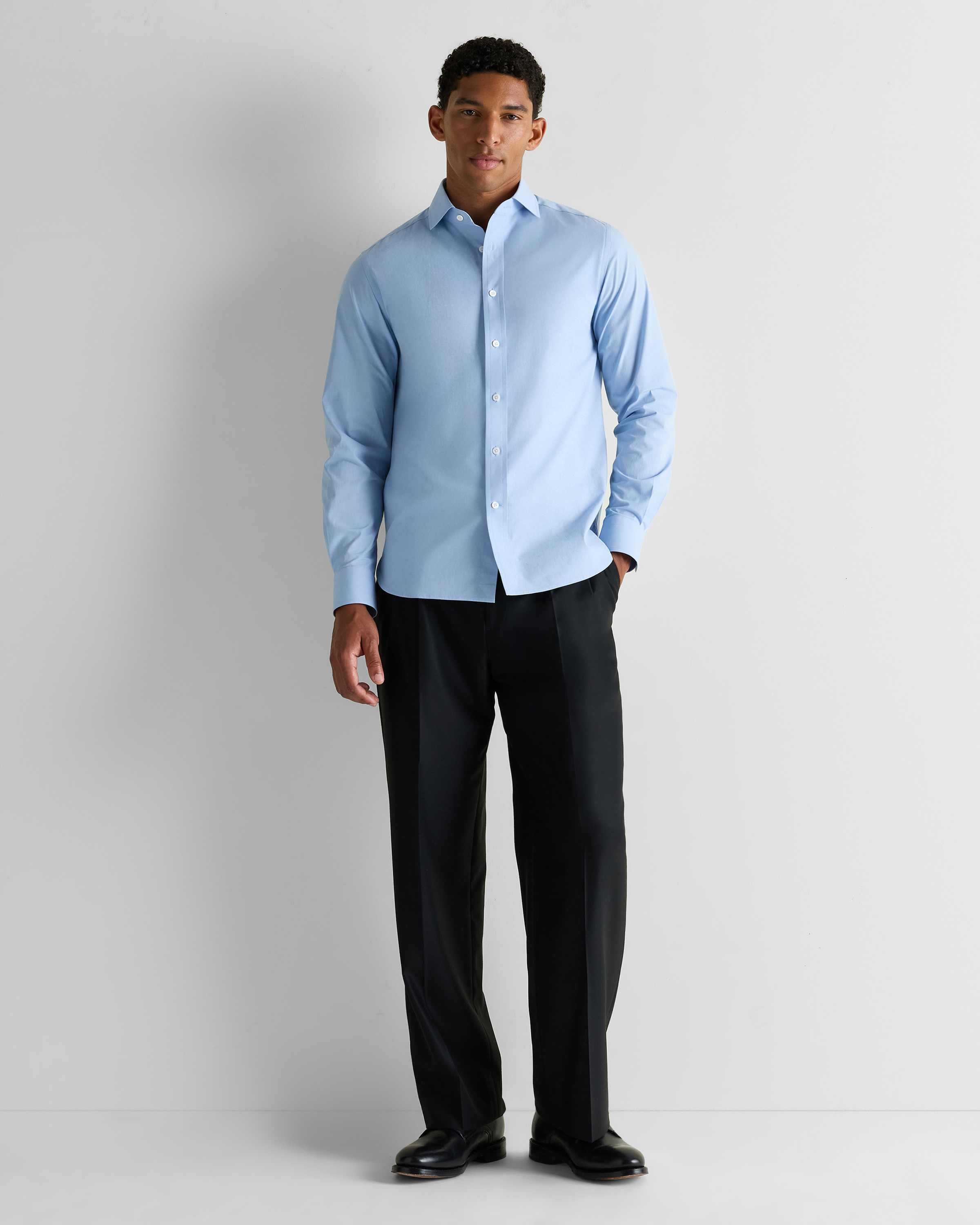 Organic Cotton Stretch Poplin Dress Shirt — Image 25