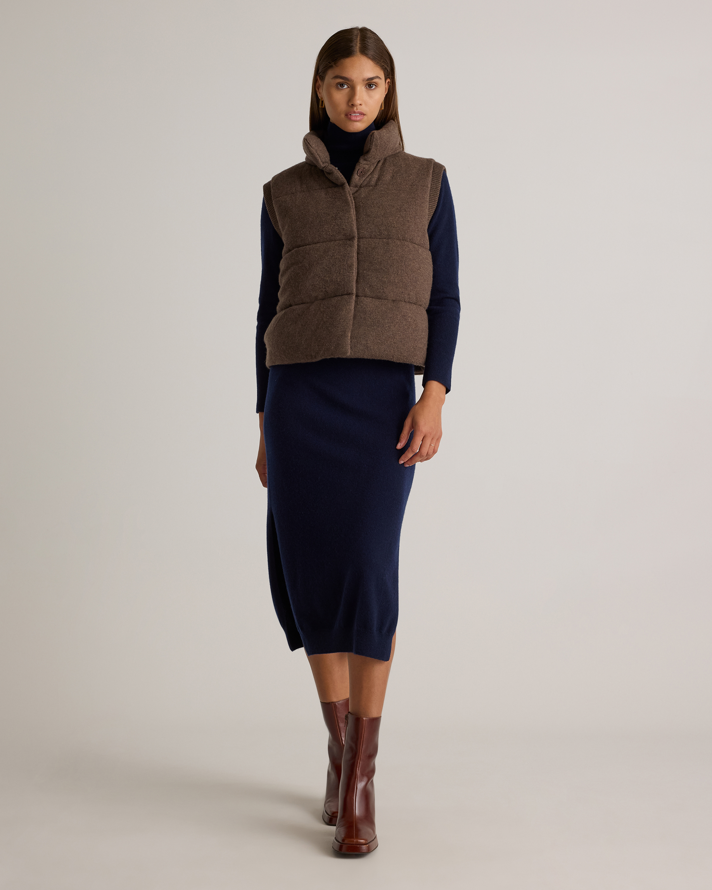 Mongolian Cashmere Puffer Vest — Image 11
