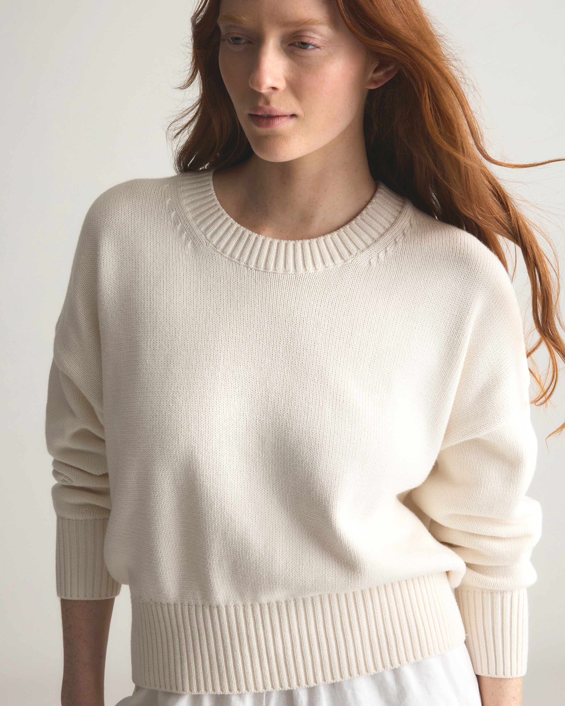 100% Organic Cotton Boyfriend Crew Sweater — Image 4