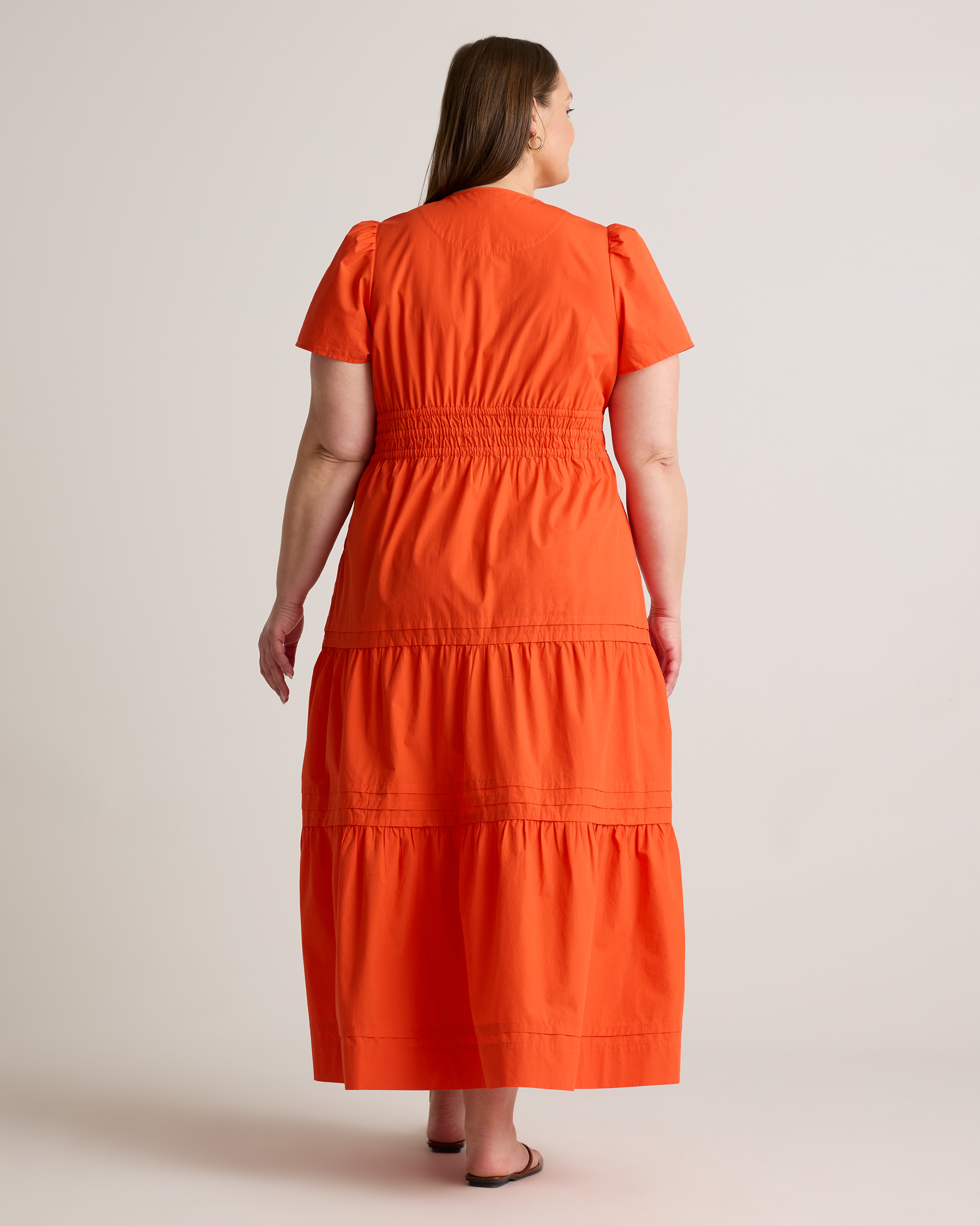 100% Organic Cotton Poplin Tiered Maxi Dress — Image 13