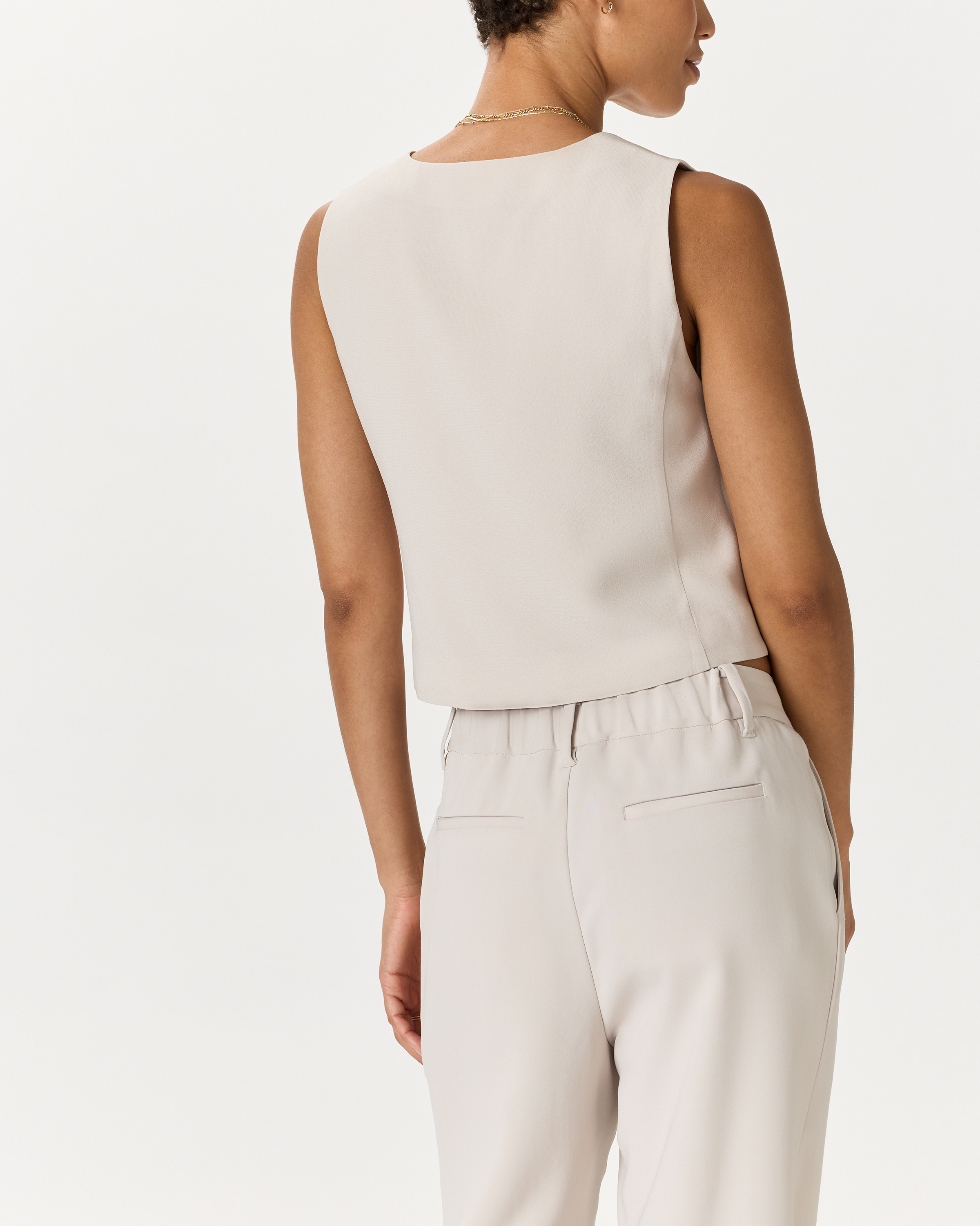 Fluid Crepe Vest — Image 7
