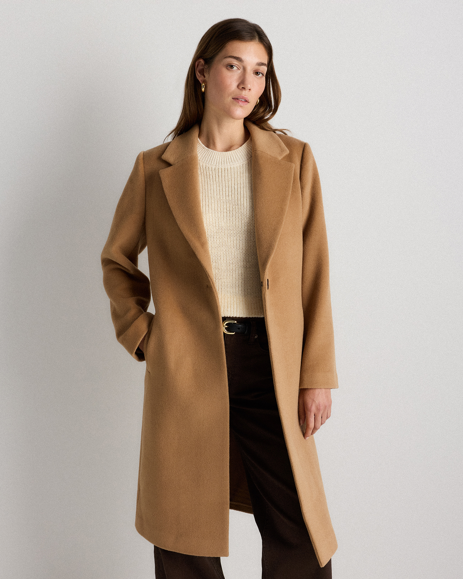 Wool Cashmere Classic Single-Breasted Coat — Image 9