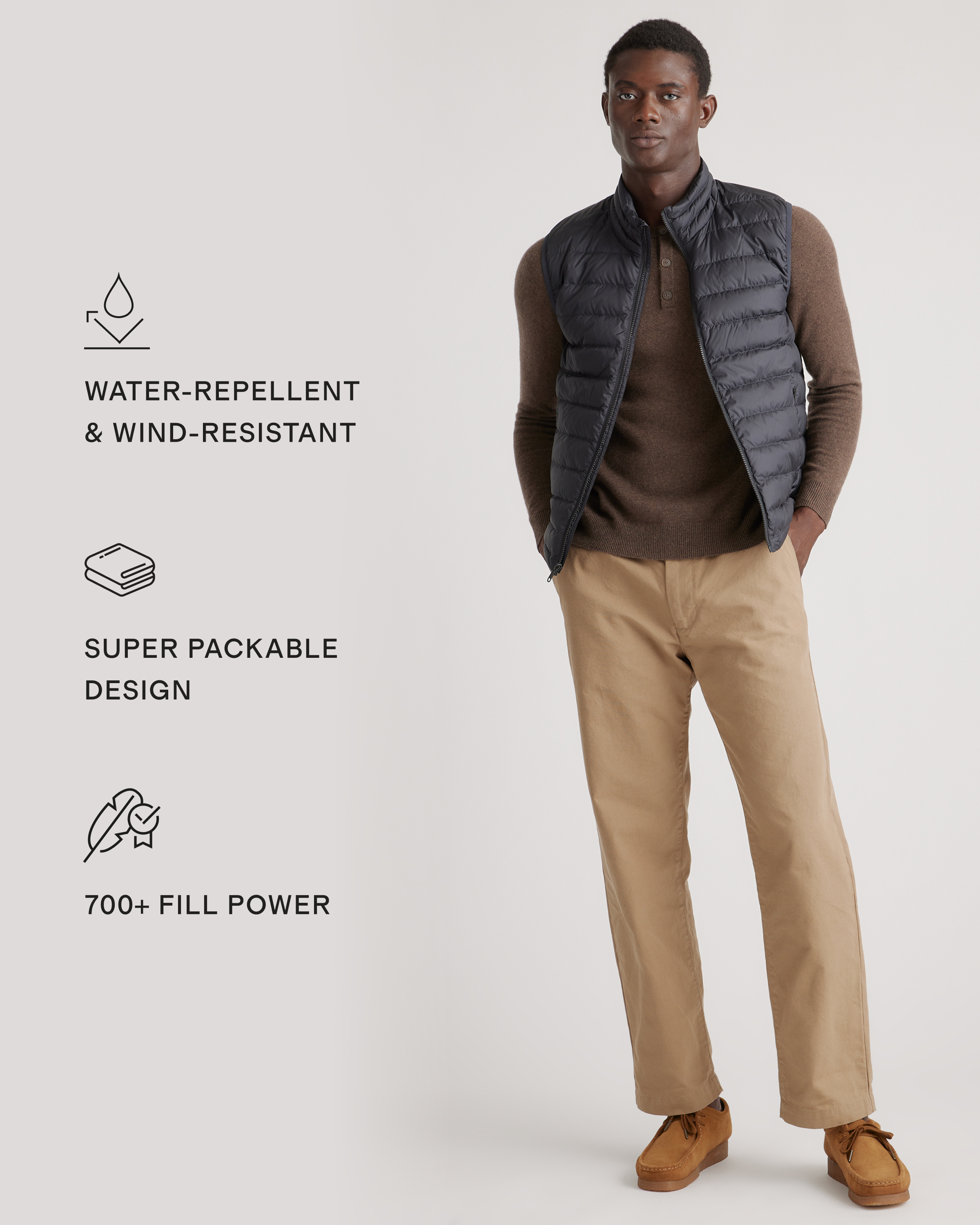 Lightweight Down Packable Puffer Vest — Image 12