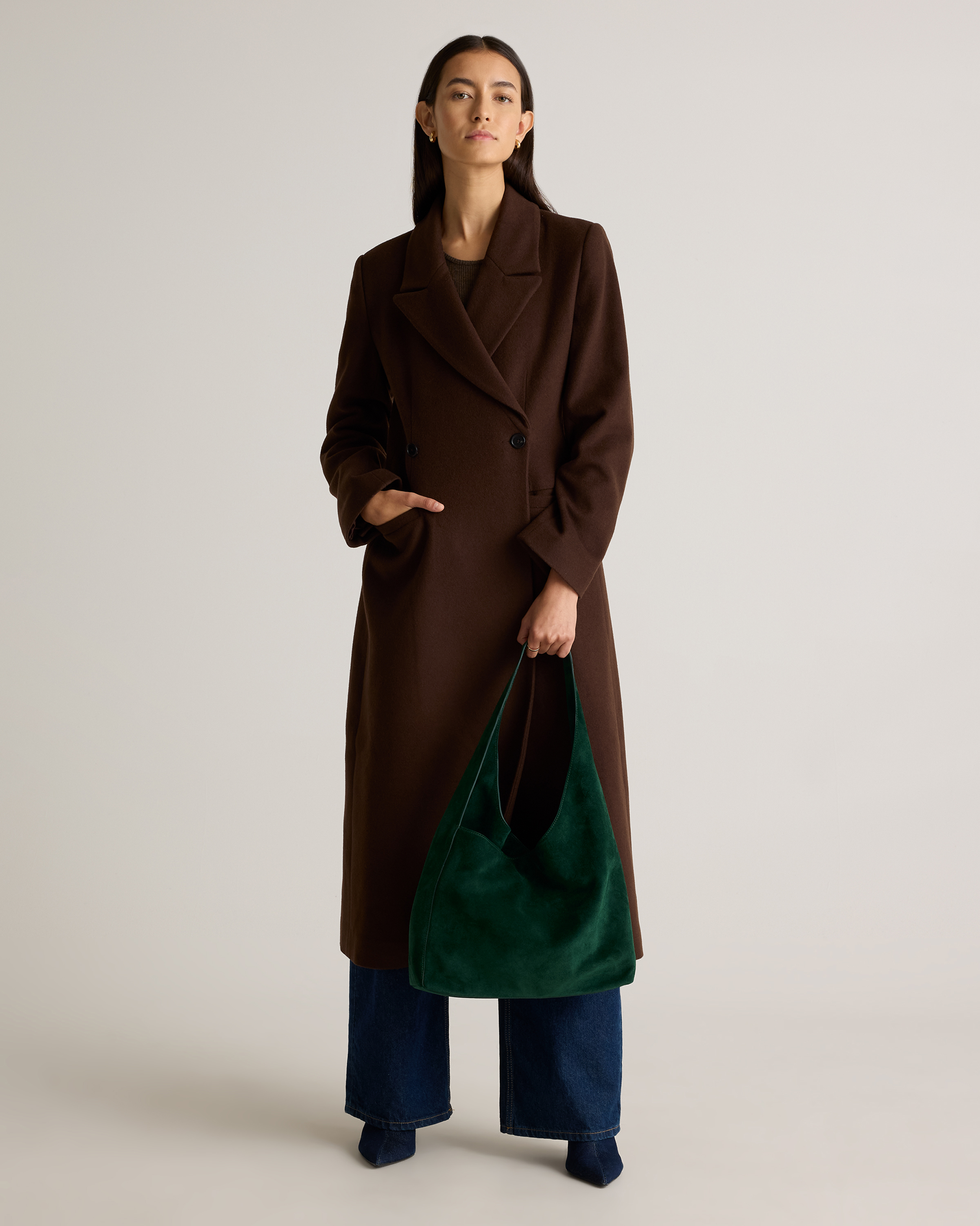 Italian Suede Slouchy Shoulder Bag — Image 24