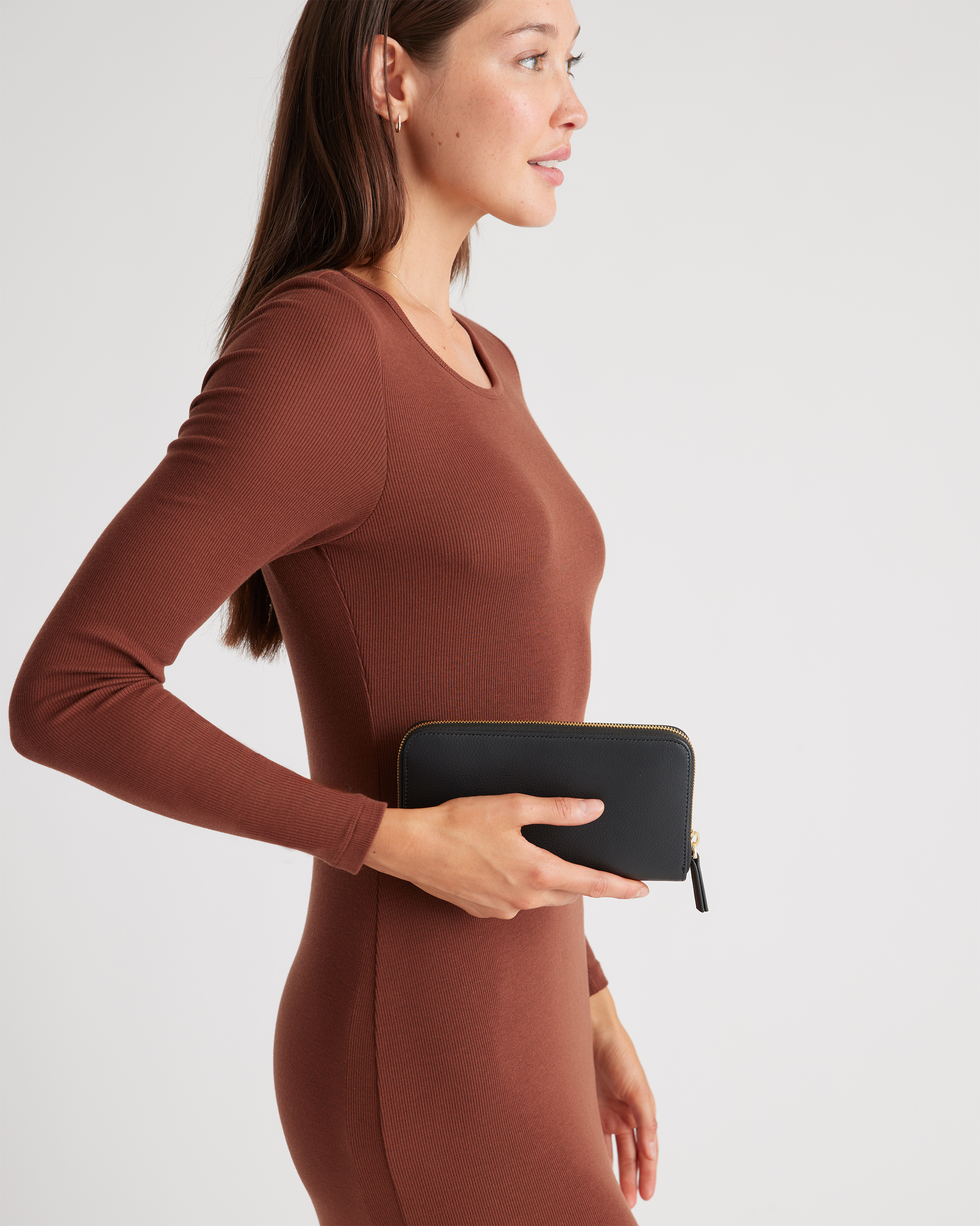 Italian Pebbled Leather Continental Wallet — Image 8