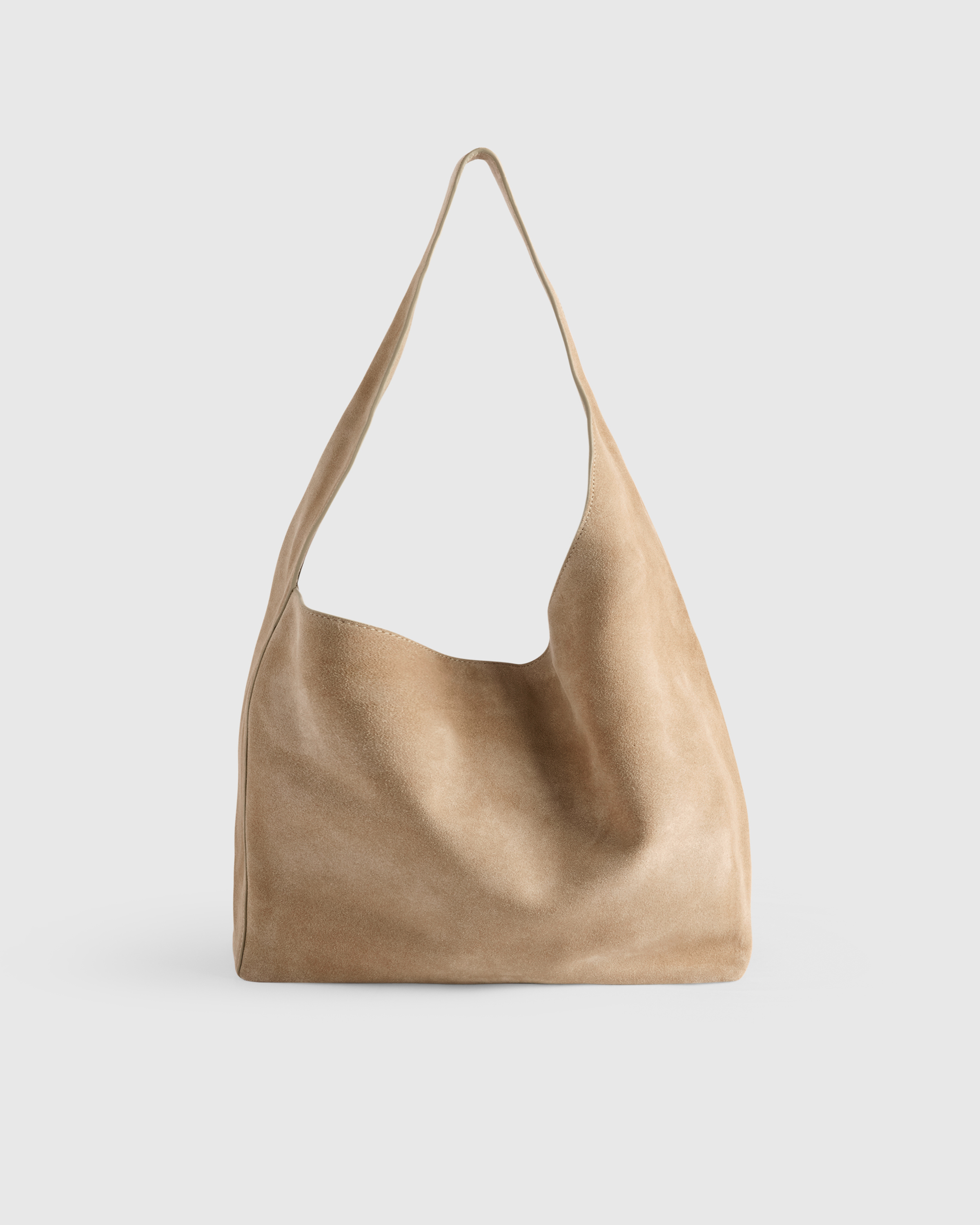 Italian Suede Slouchy Shoulder Bag — Image 38